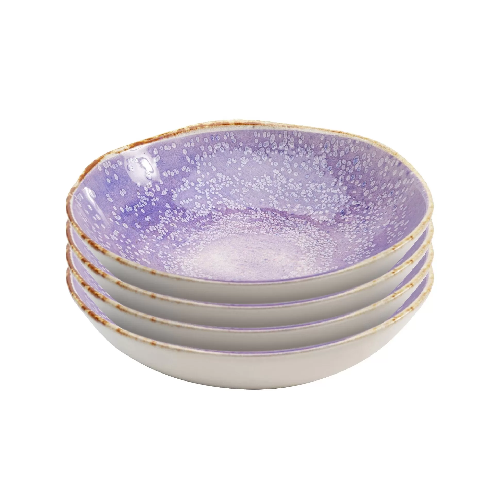 Assiettes Creuses Shirley Violettes 20cm Set De 4 ^KARE Design New
