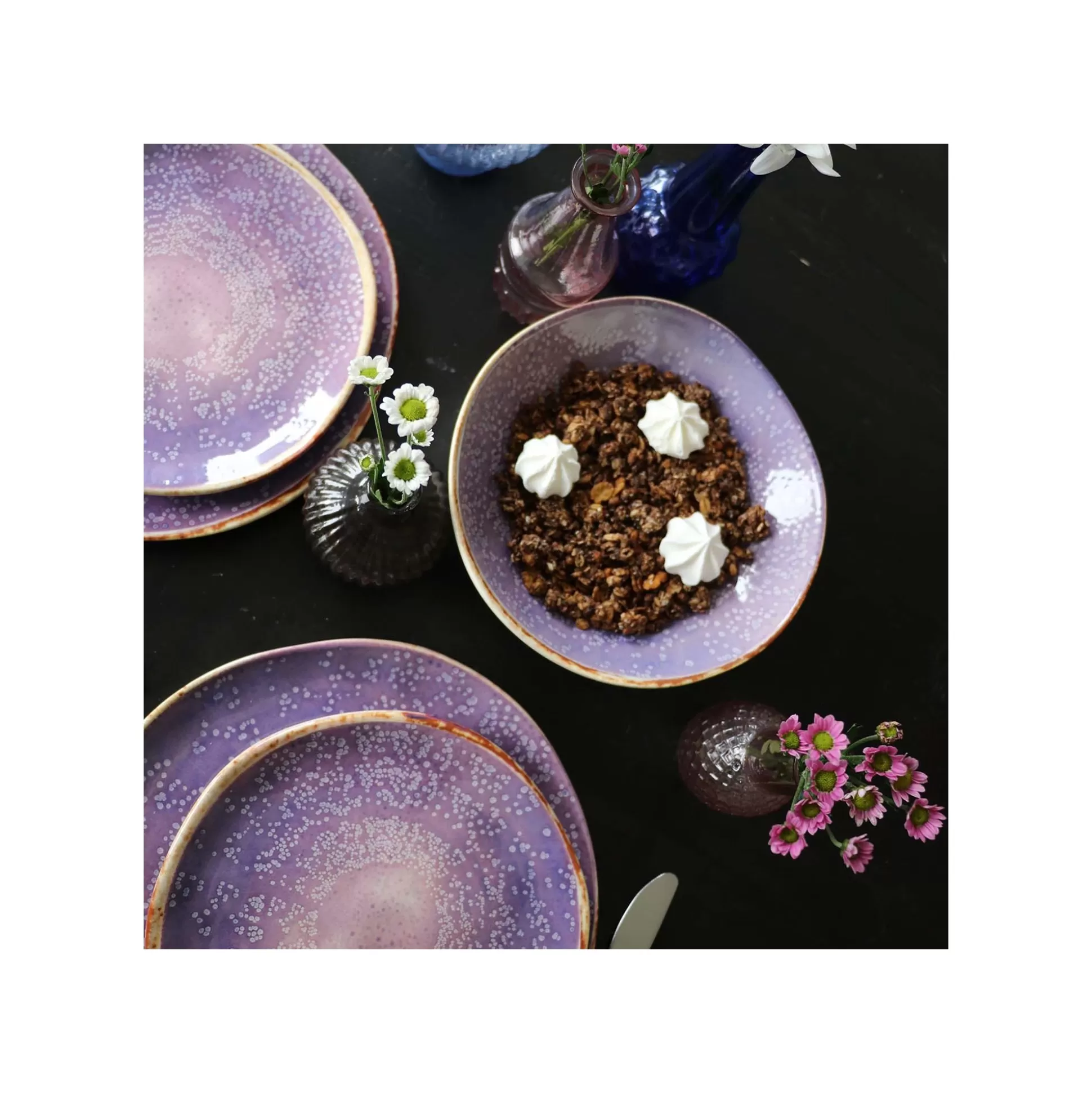 Assiettes Shirley Violettes 26cm Set De 4 ^KARE Design Shop