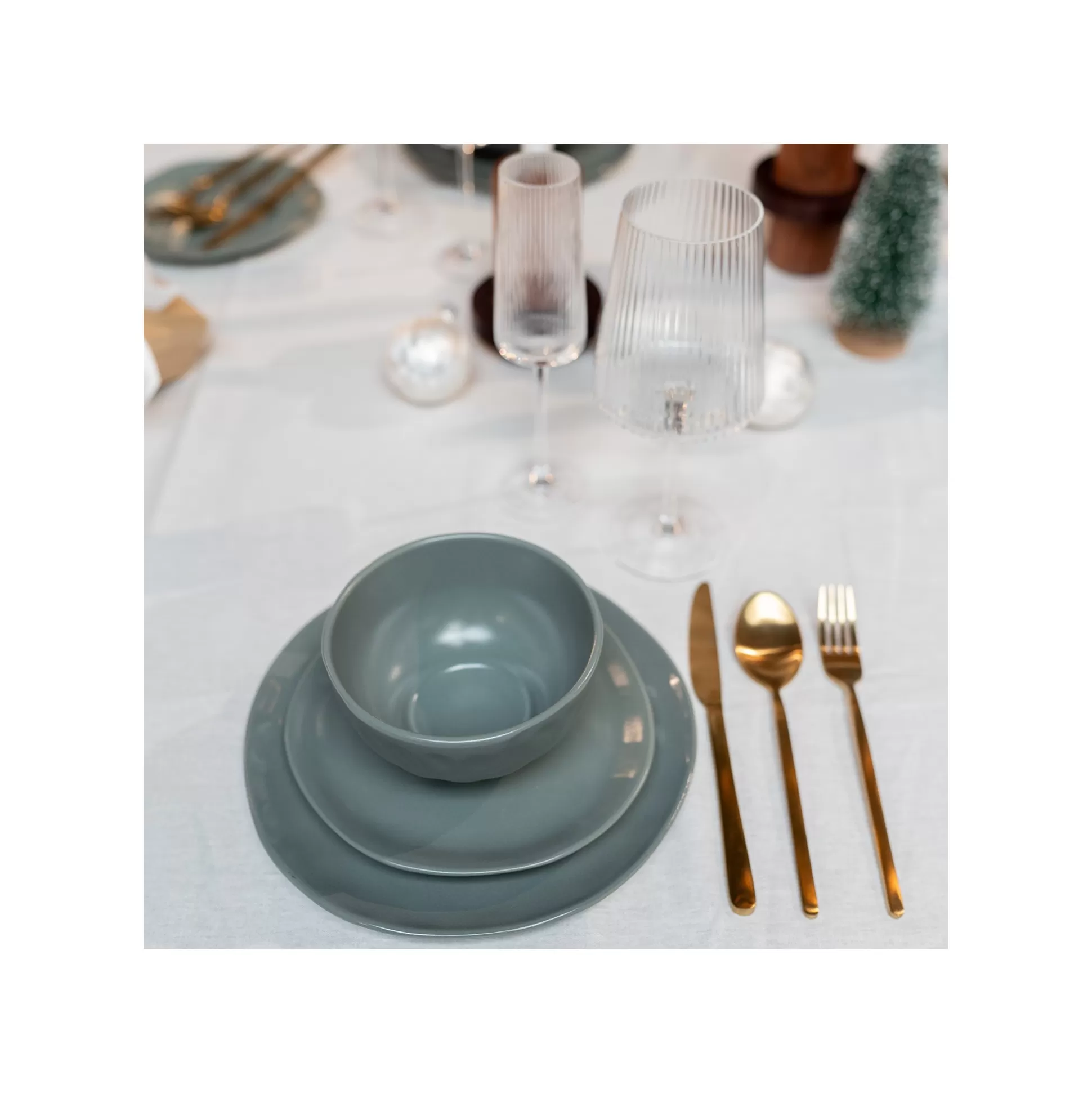 Bols Organic Sauge 15cm Set De 4 ^KARE Design Best