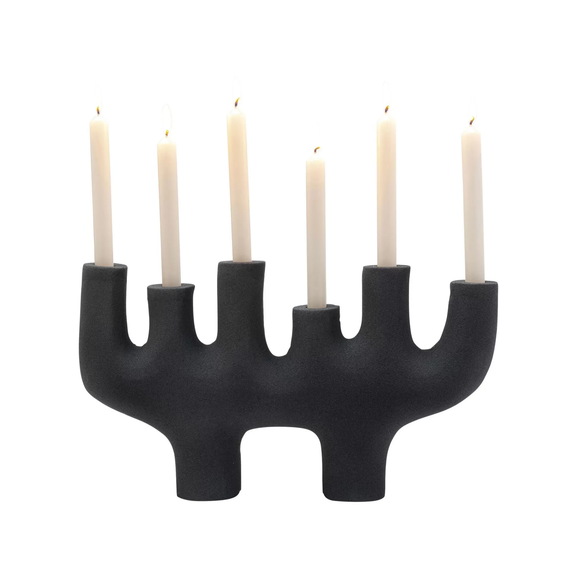 Bougeoir Sticker 6 Bras Noir Mat ^KARE Design Flash Sale