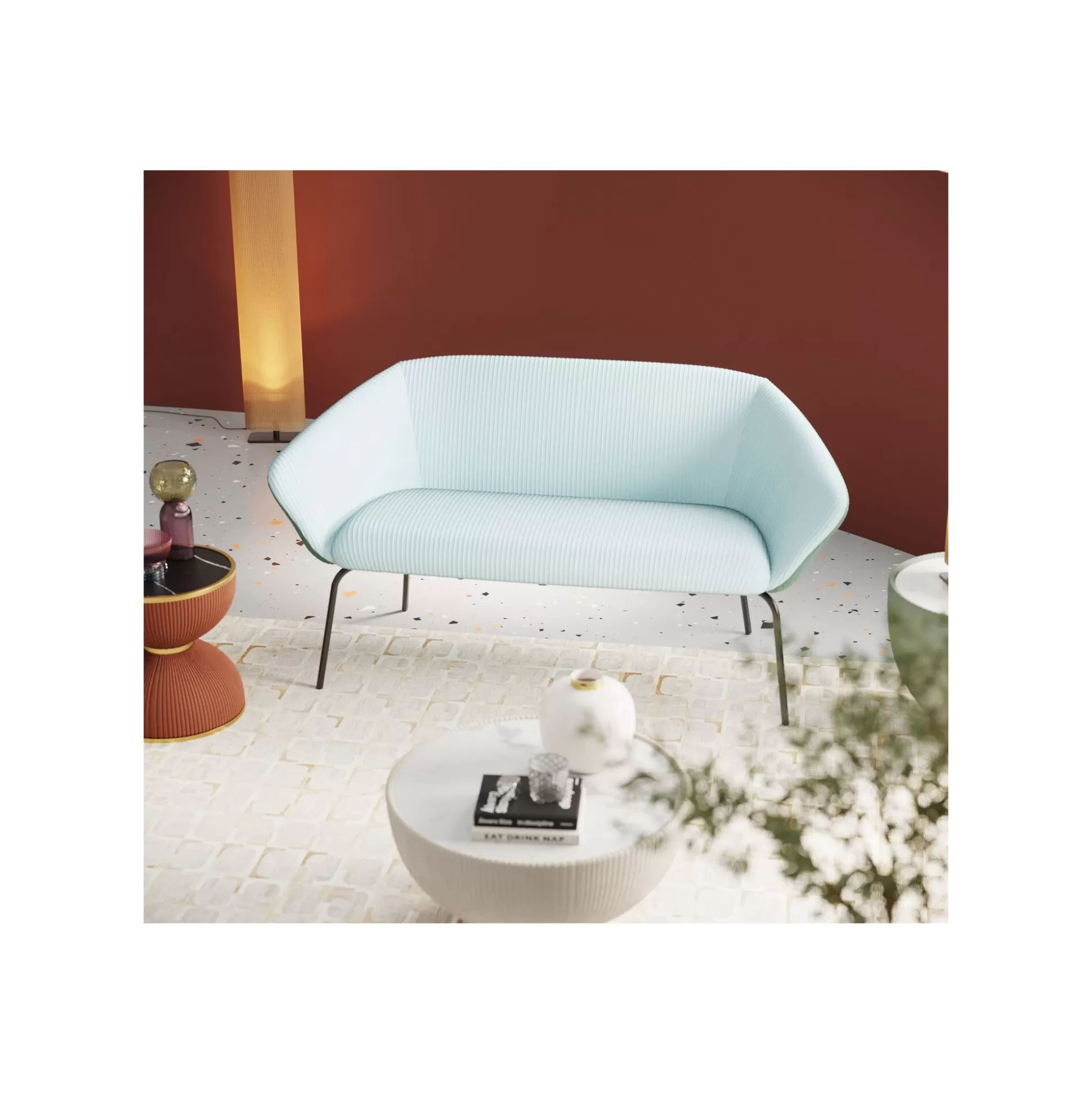 Canapé Ballabile 2 Places Bleu Et Vert ^KARE Design Cheap