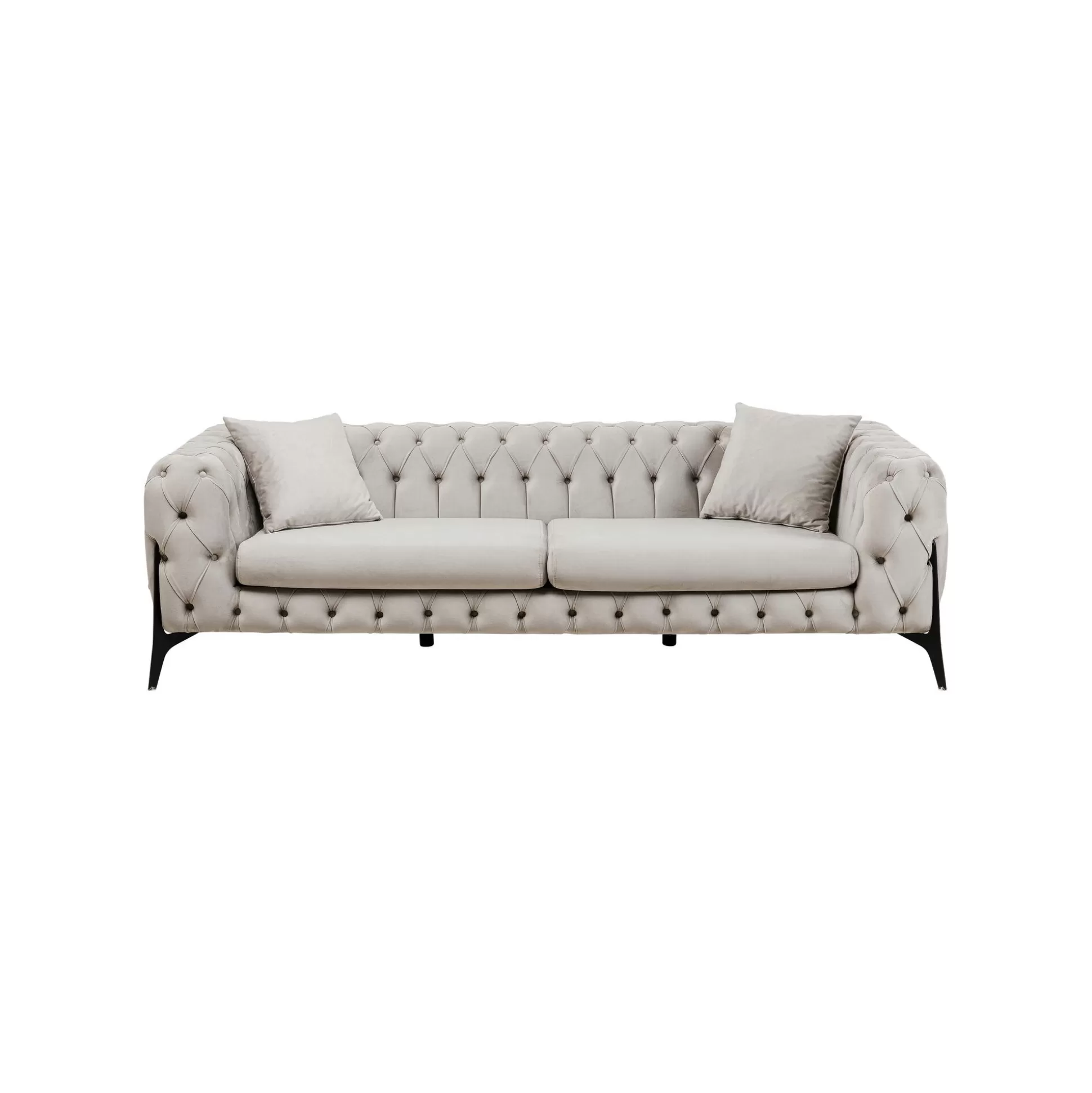 Canapé Bellissima 3 Places Velours Beige ^KARE Design Shop