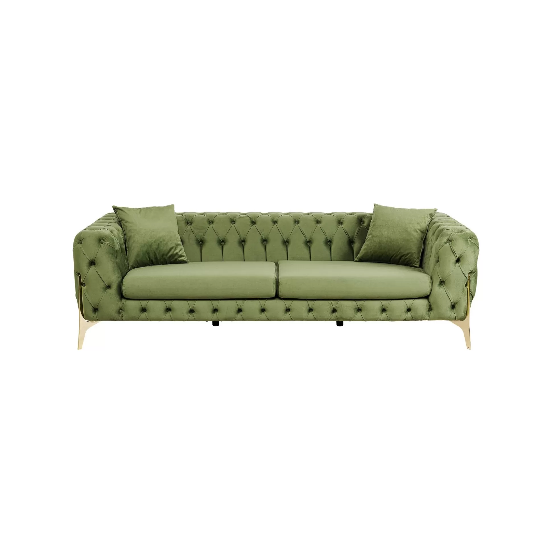 Canapé Bellissima 3 Places Velours Vert ^KARE Design Fashion
