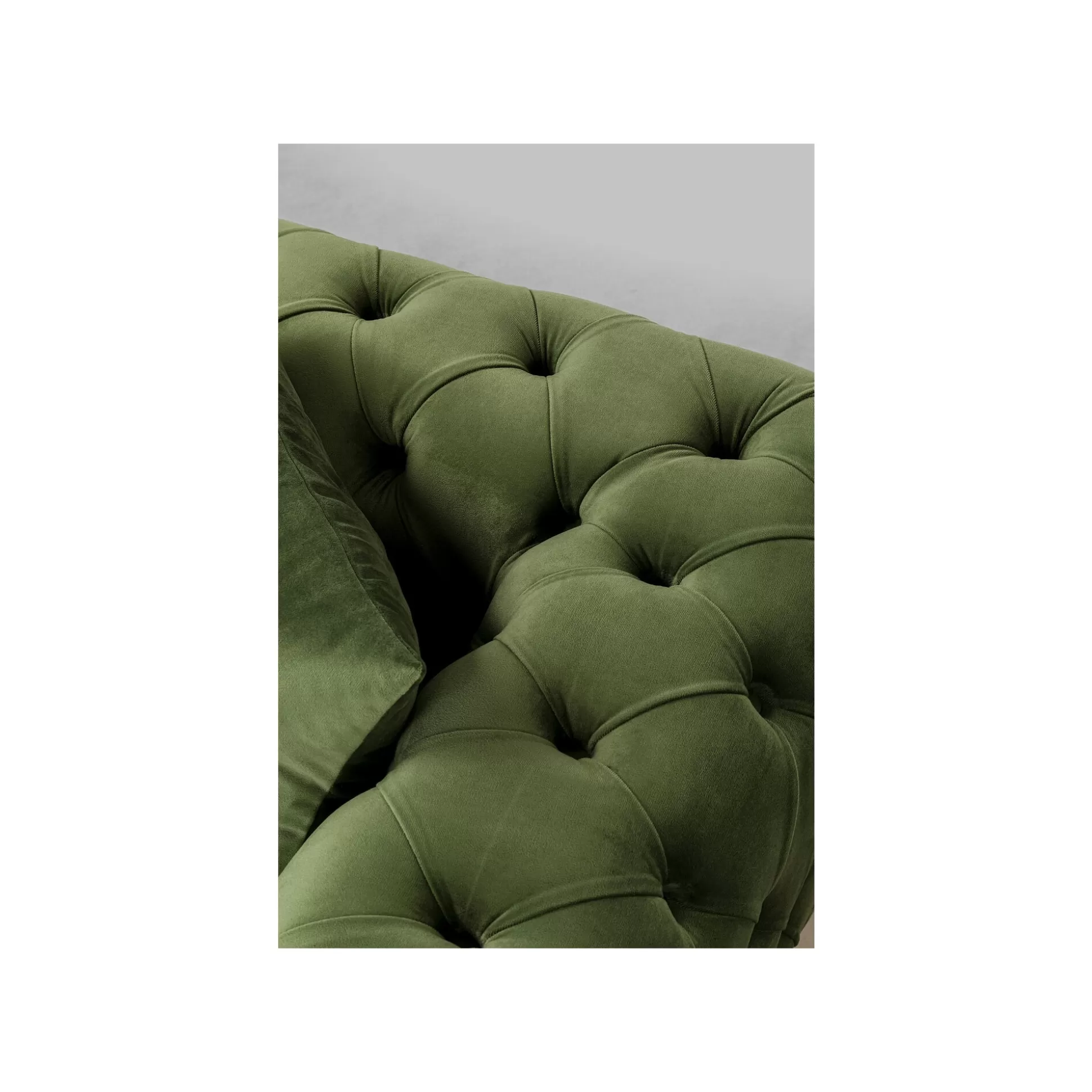 Canapé D'angle Bellissima Droite Velours Vert ^KARE Design Fashion