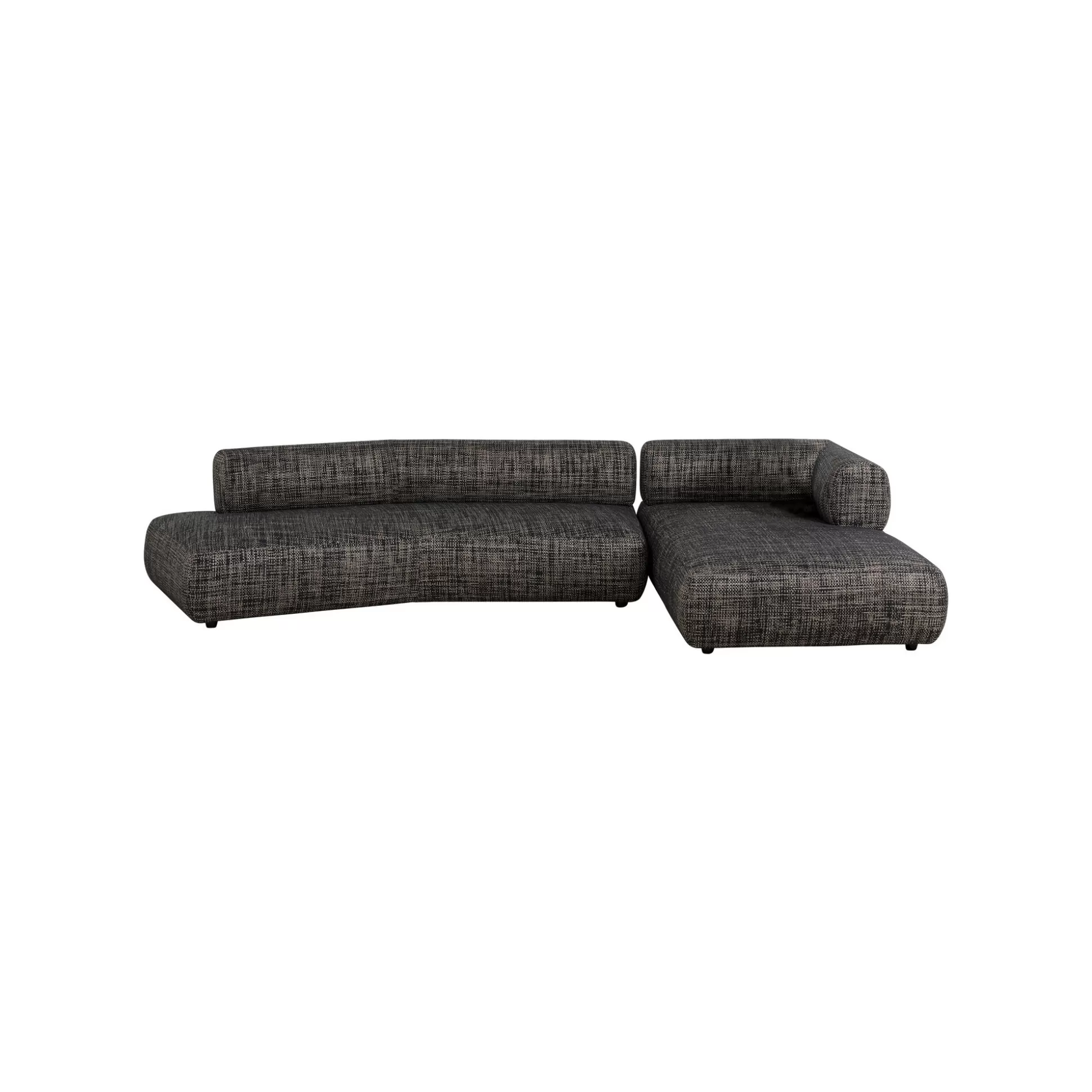 Canapé D'angle Bow Droite Noir Et Blanc ^KARE Design Hot