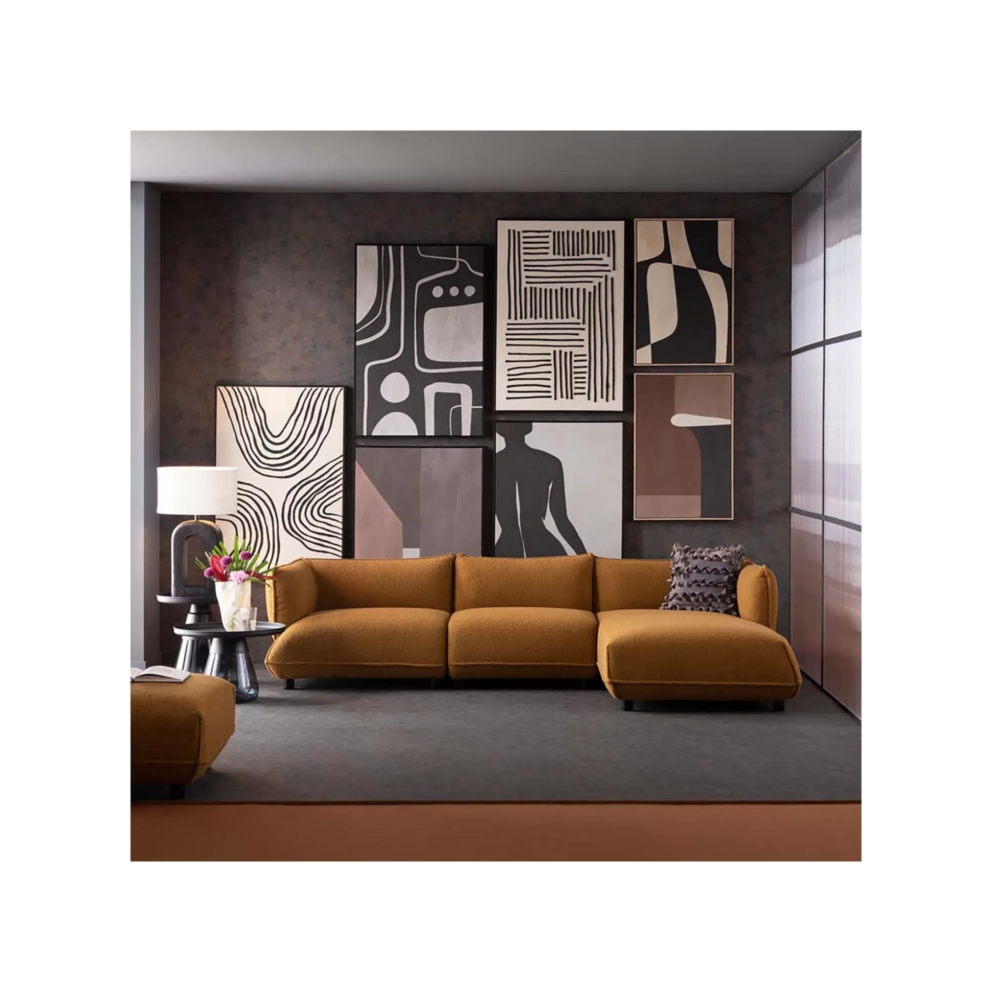 Canapé D'angle Droite Gigi Marron ^KARE Design New