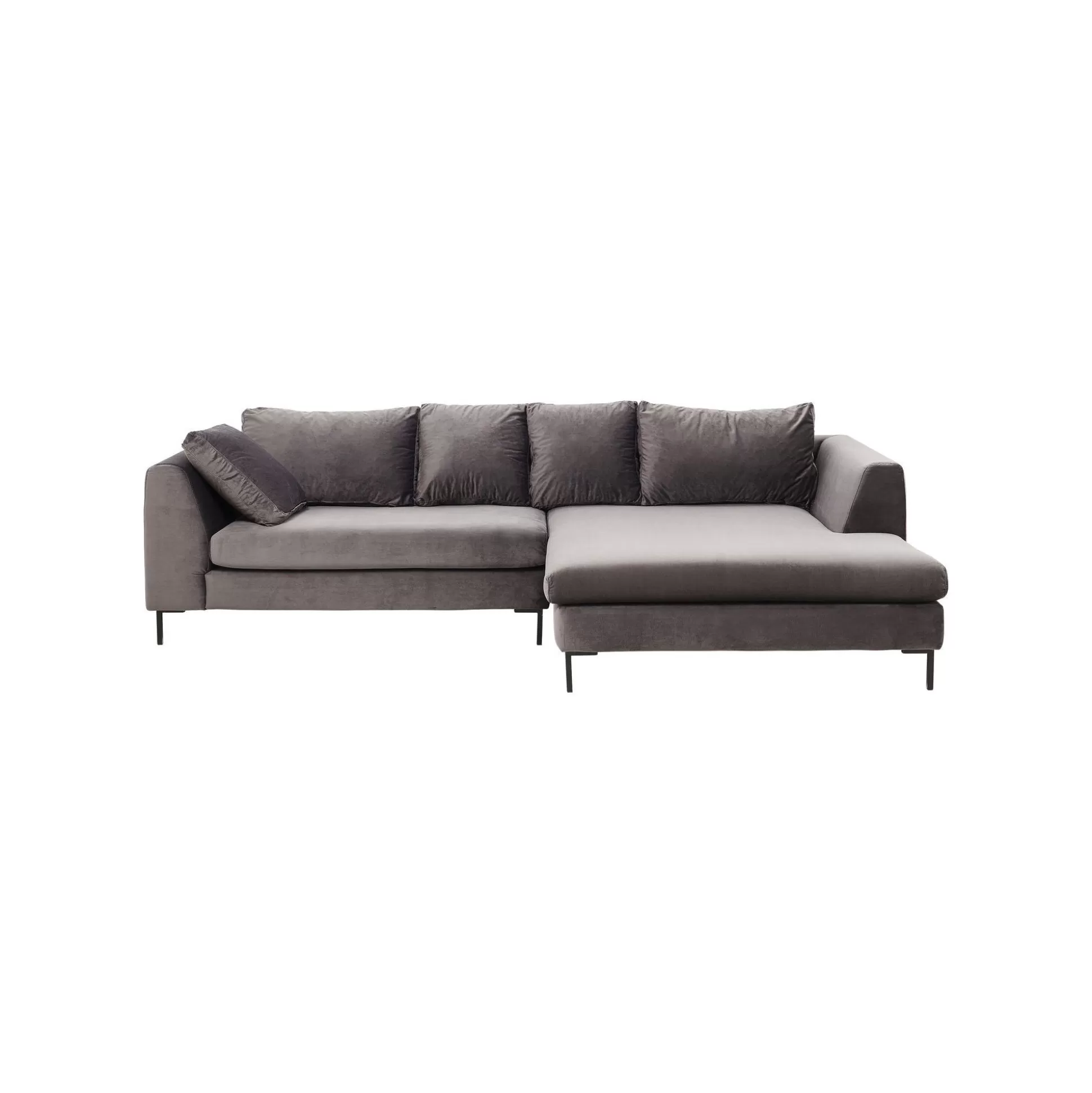 Canapé D'angle Gianna 290cm Droite Velours Gris ^KARE Design Store