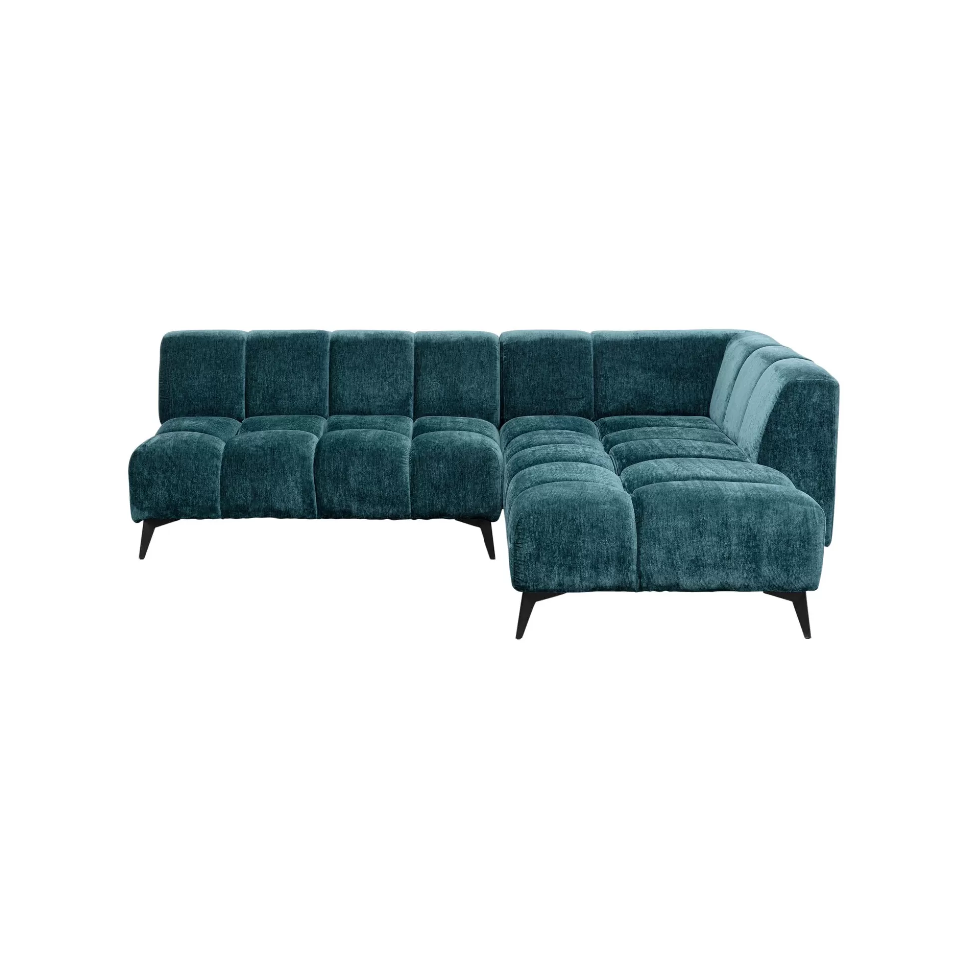 Canapé D'angle Nia Droite Velours Bleu ^KARE Design Flash Sale