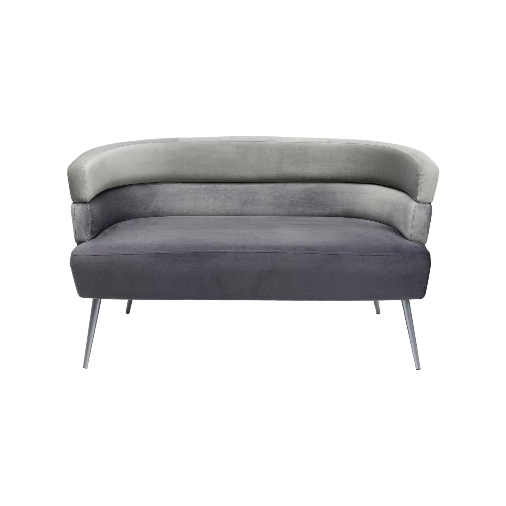 Canapé Sandwich 2 Places Velours Gris ^KARE Design Fashion