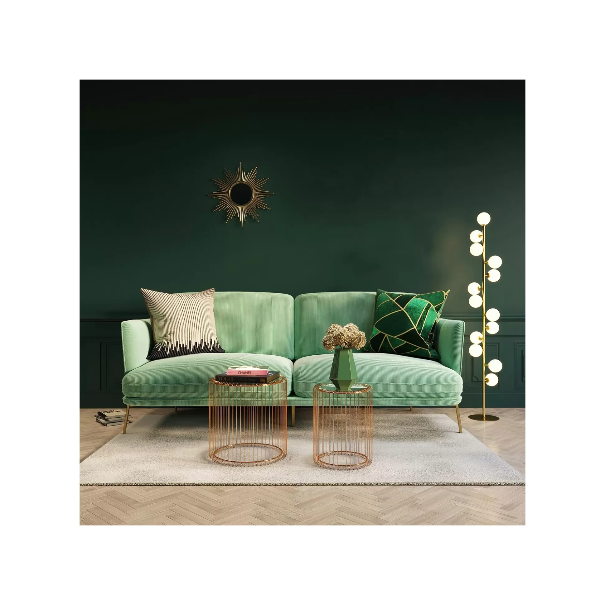 Canapé Shirly 3 Places Vert Menthe ^KARE Design Flash Sale