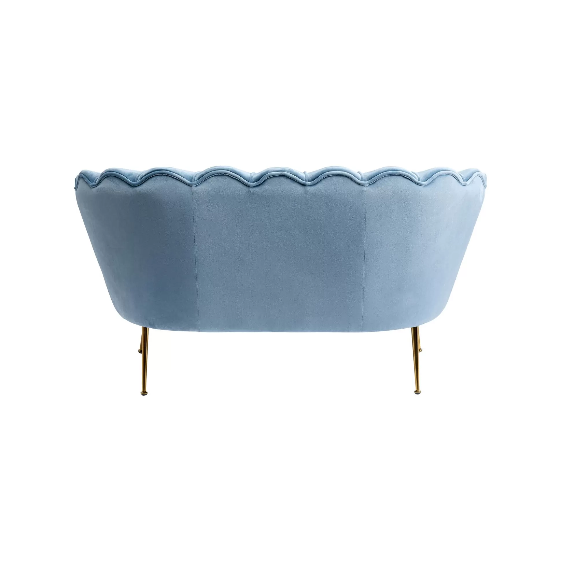 Canapé Water Lily 2 Places Velours Bleu Et Acier Doré ^KARE Design Sale