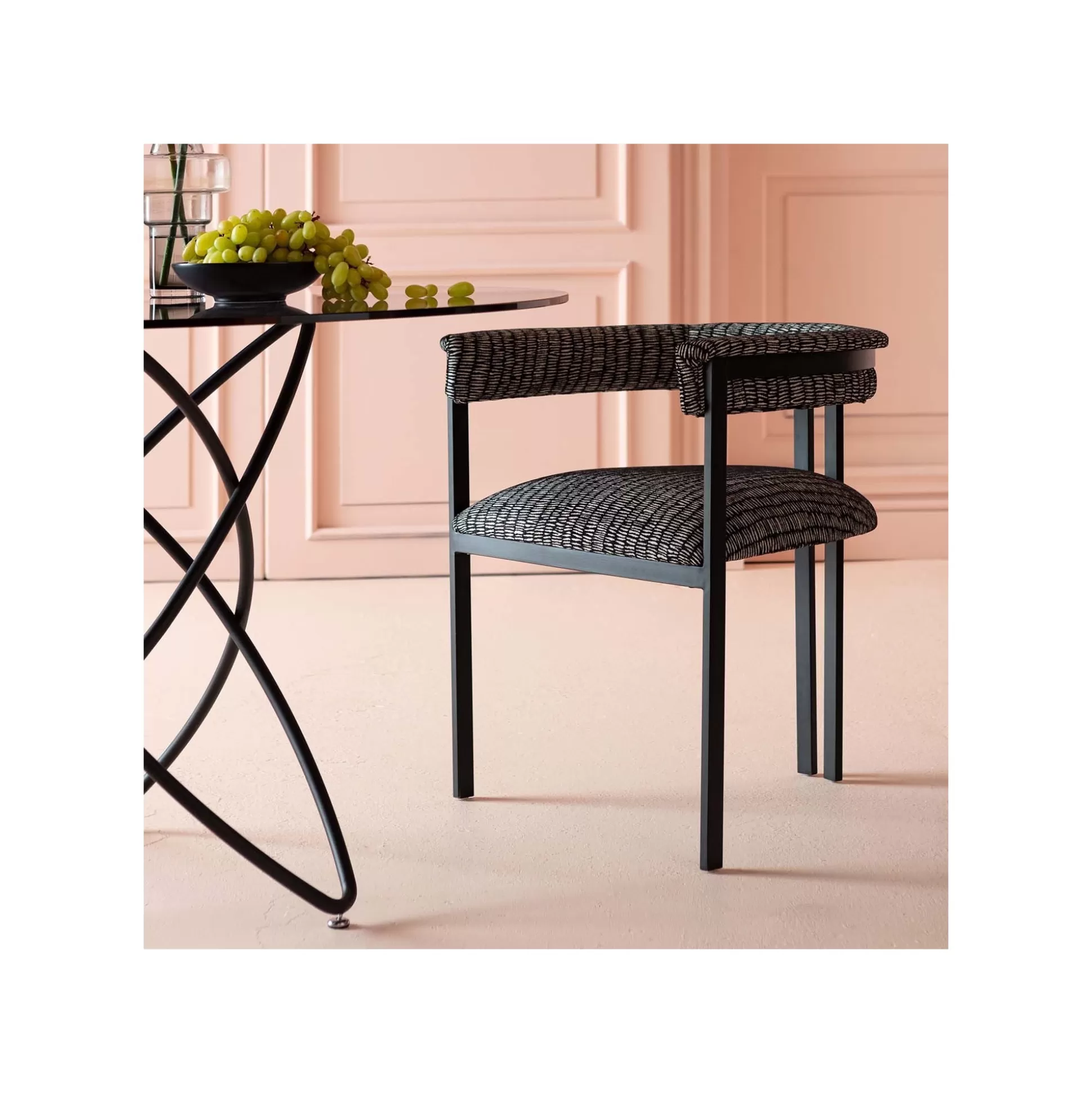 Chaise Avec Accoudoirs Paris Noire ^KARE Design Sale