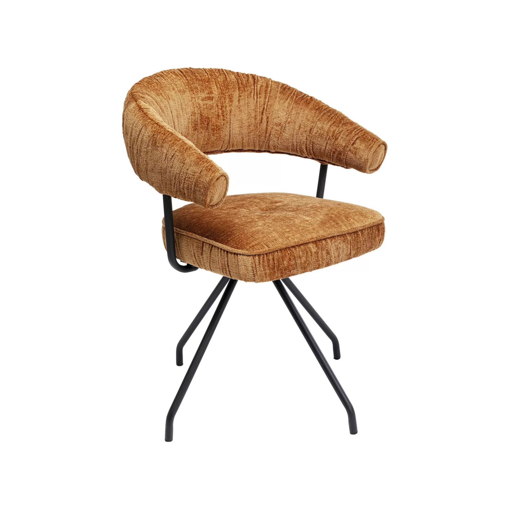 Chaise Avec Accoudoirs Pivotante Arabella Orange ^KARE Design Clearance