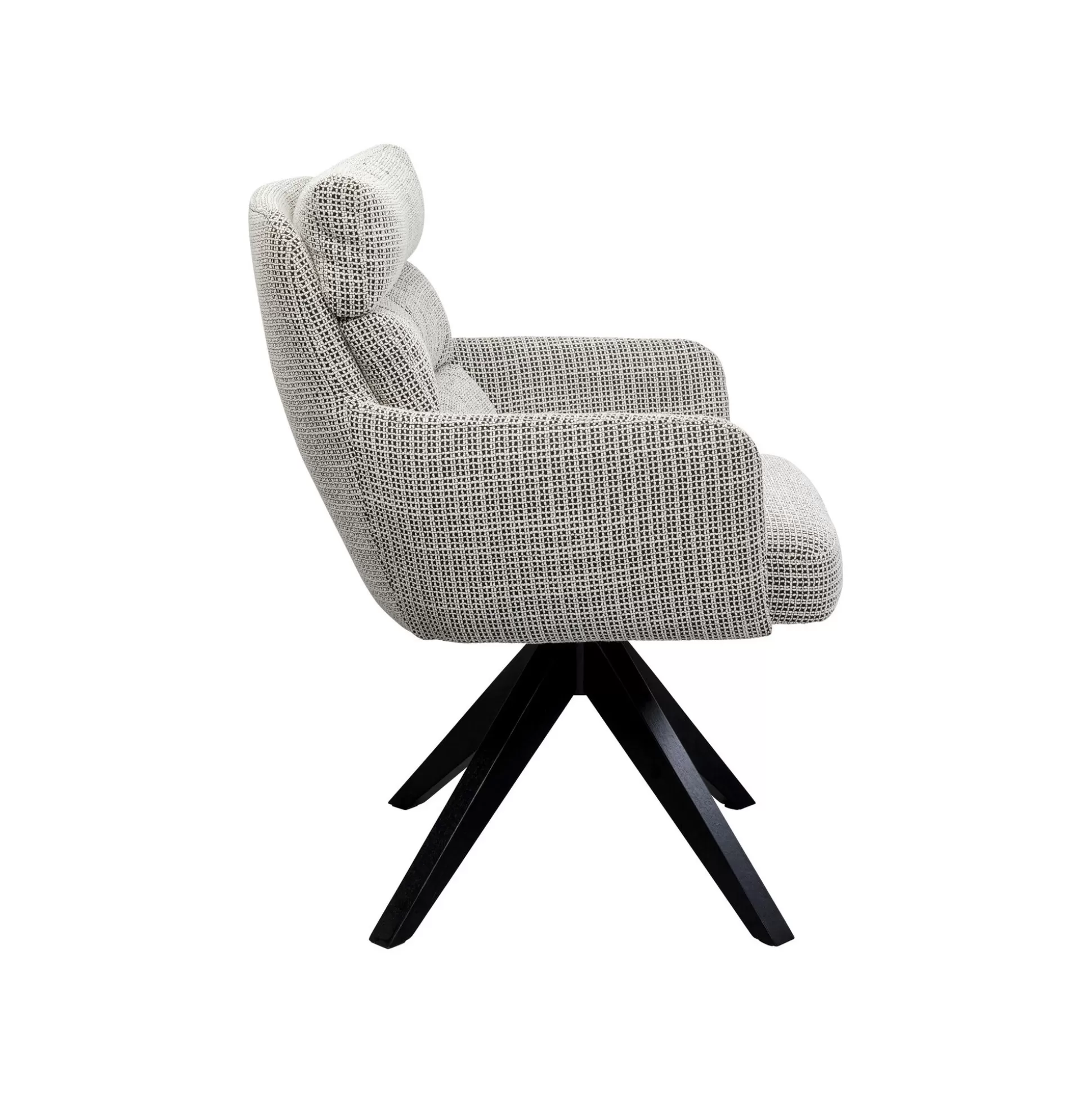 Chaise Avec Accoudoirs Pivotante Bosse Noire Et Blanche ^KARE Design Best