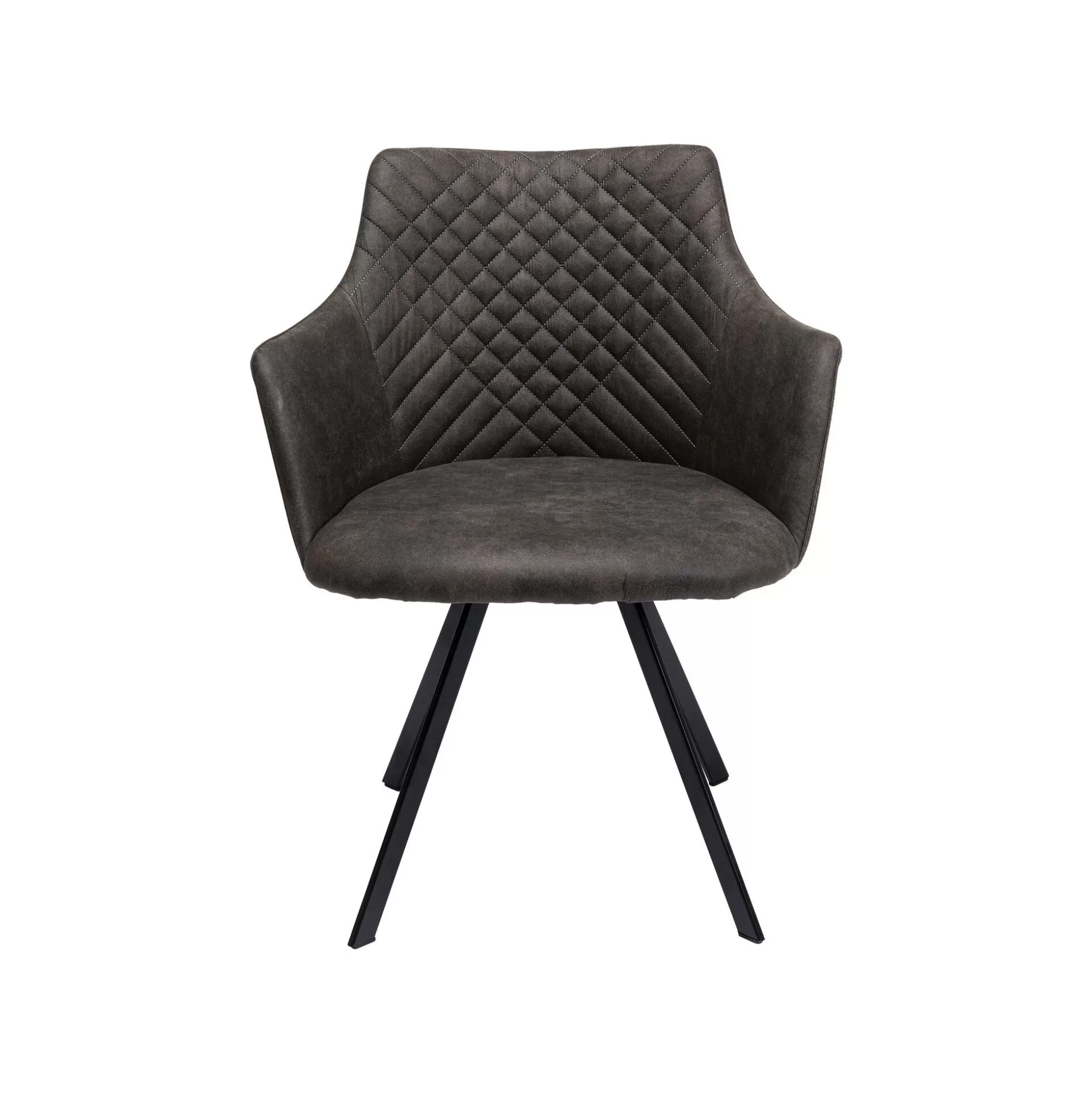 Chaise Avec Accoudoirs Pivotante Coco Gris Anthracite ^KARE Design Discount