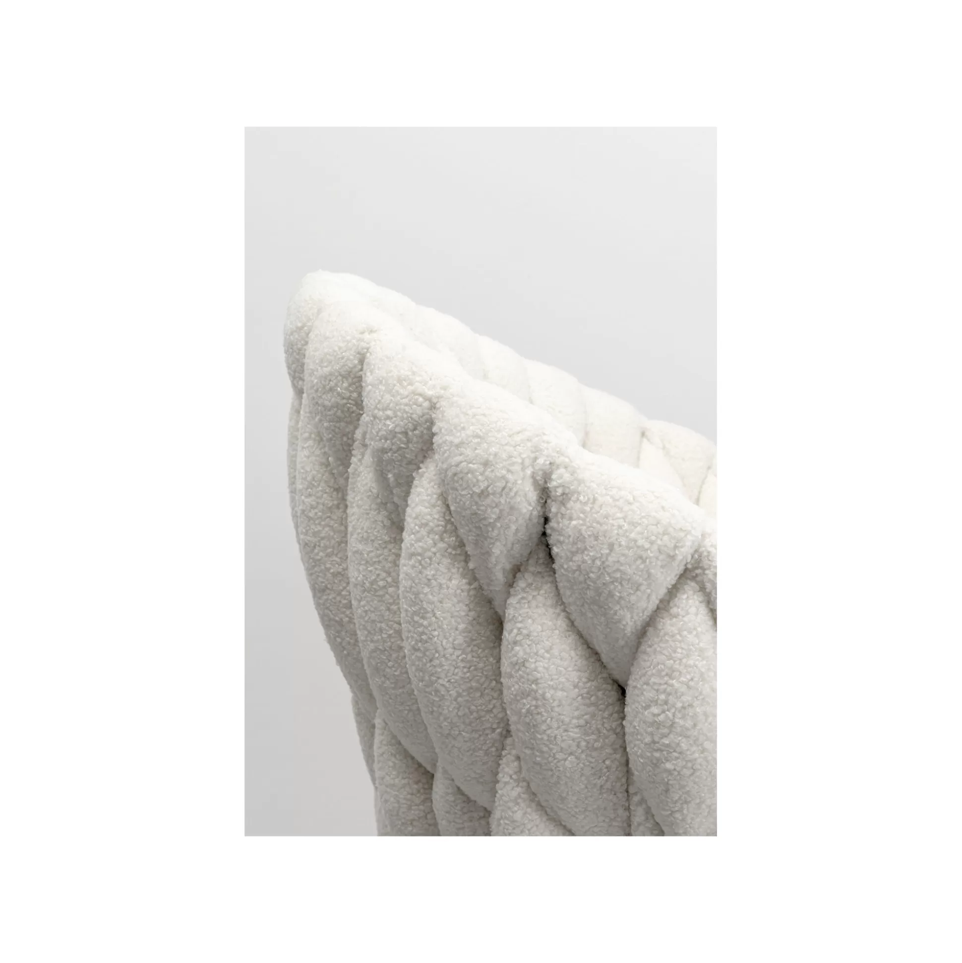 Chaise Avec Accoudoirs Pivotante Knot Boucle Blanche ^KARE Design Online