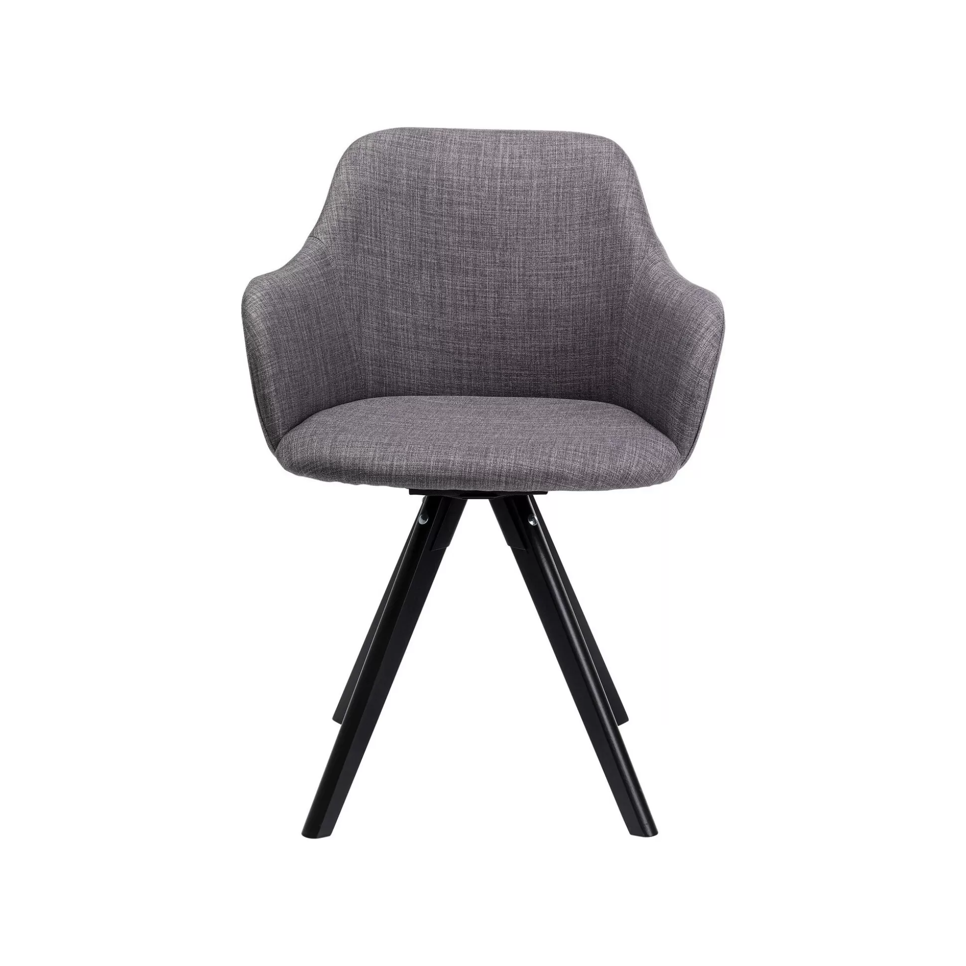 Chaise Avec Accoudoirs Pivotante Lady Grise Pieds Noirs ^KARE Design Online