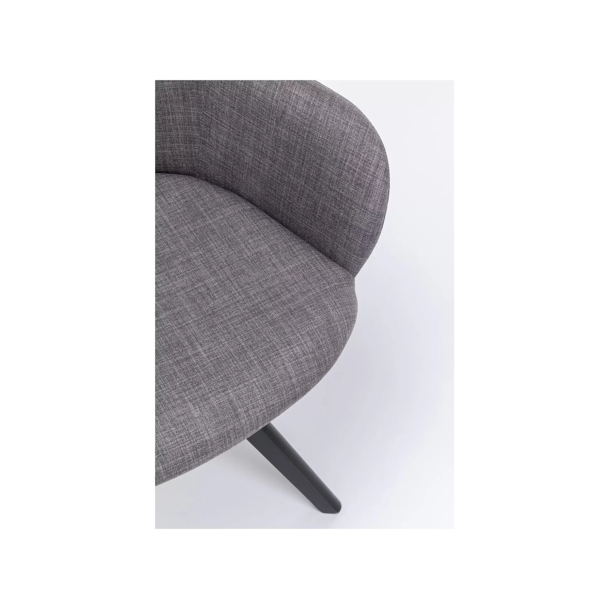 Chaise Avec Accoudoirs Pivotante Lady Grise Pieds Noirs ^KARE Design Online