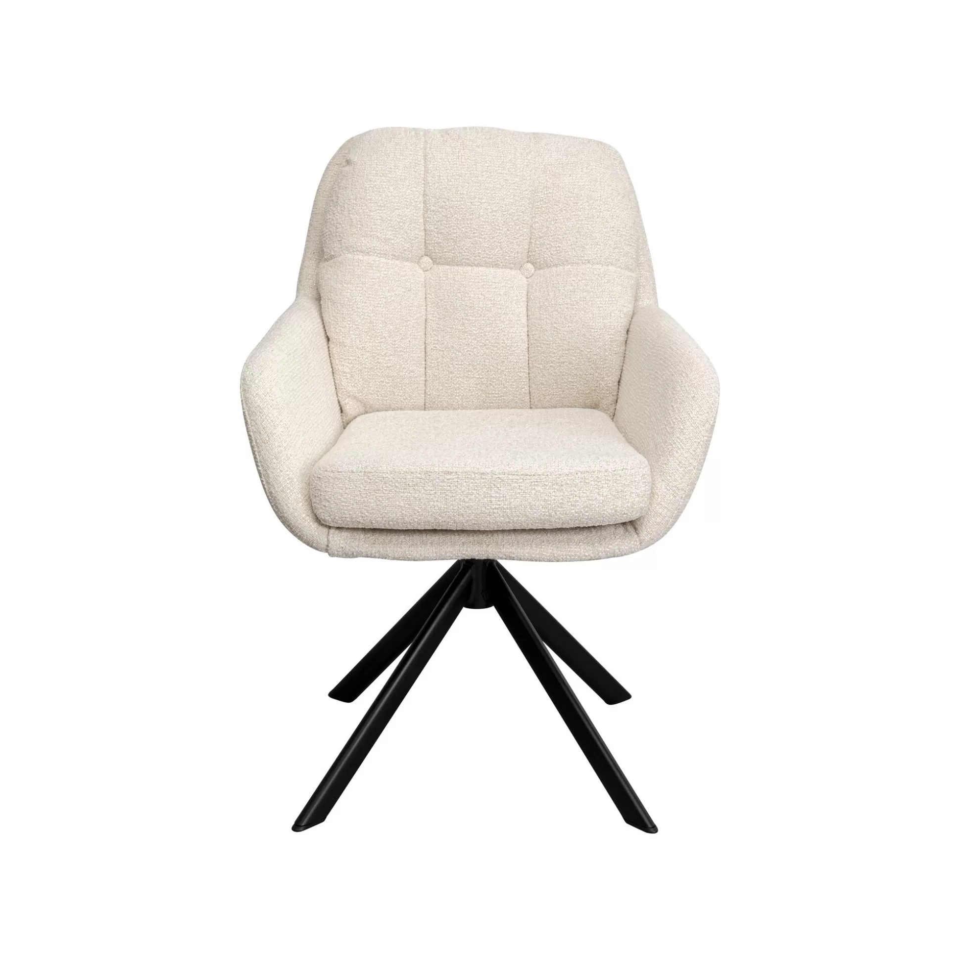 Chaise Avec Accoudoirs Pivotante Molly Crème ^KARE Design Shop