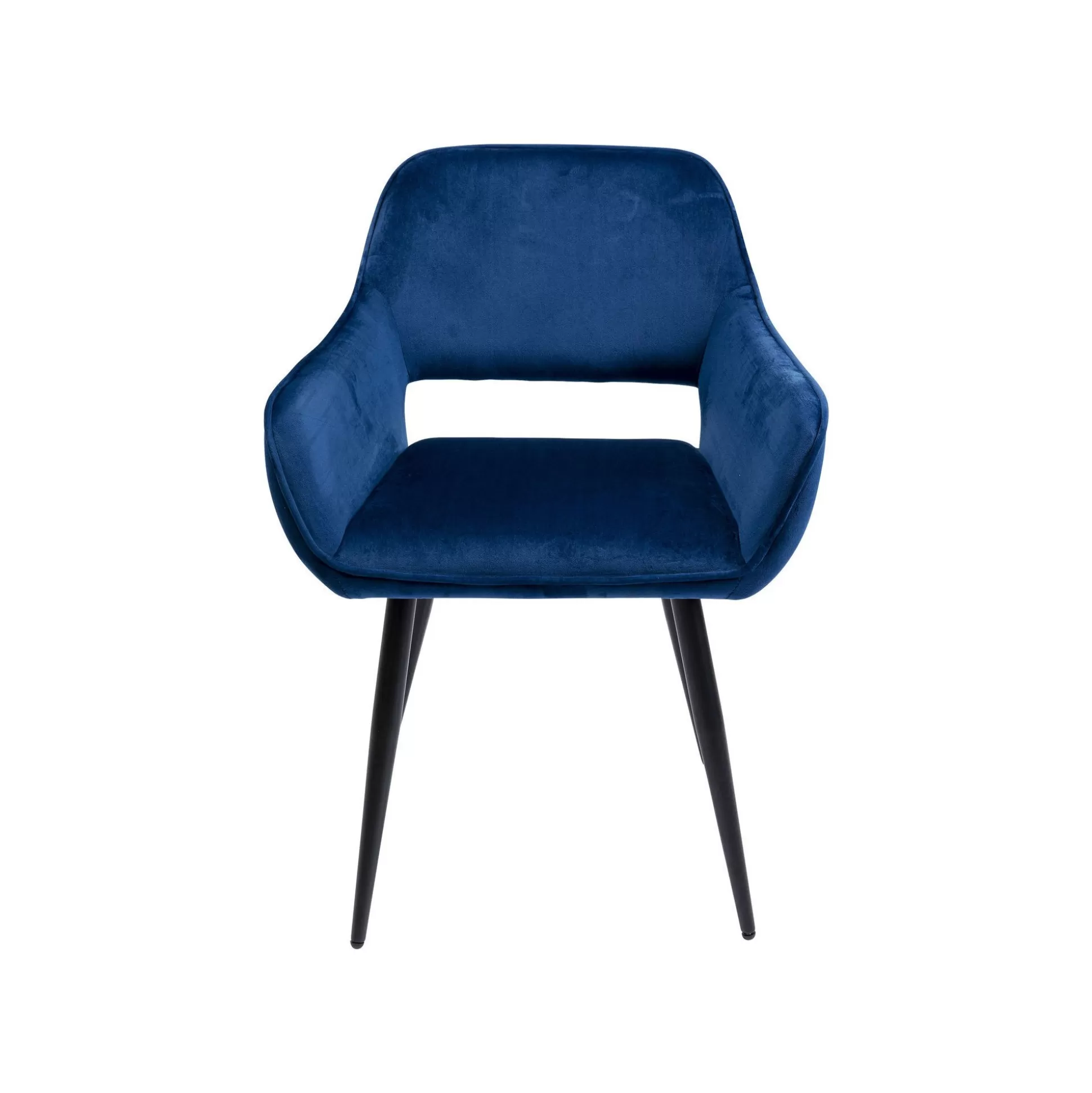 Chaise Avec Accoudoirs San Francisco Velours Bleu Pétrole ^KARE Design Sale