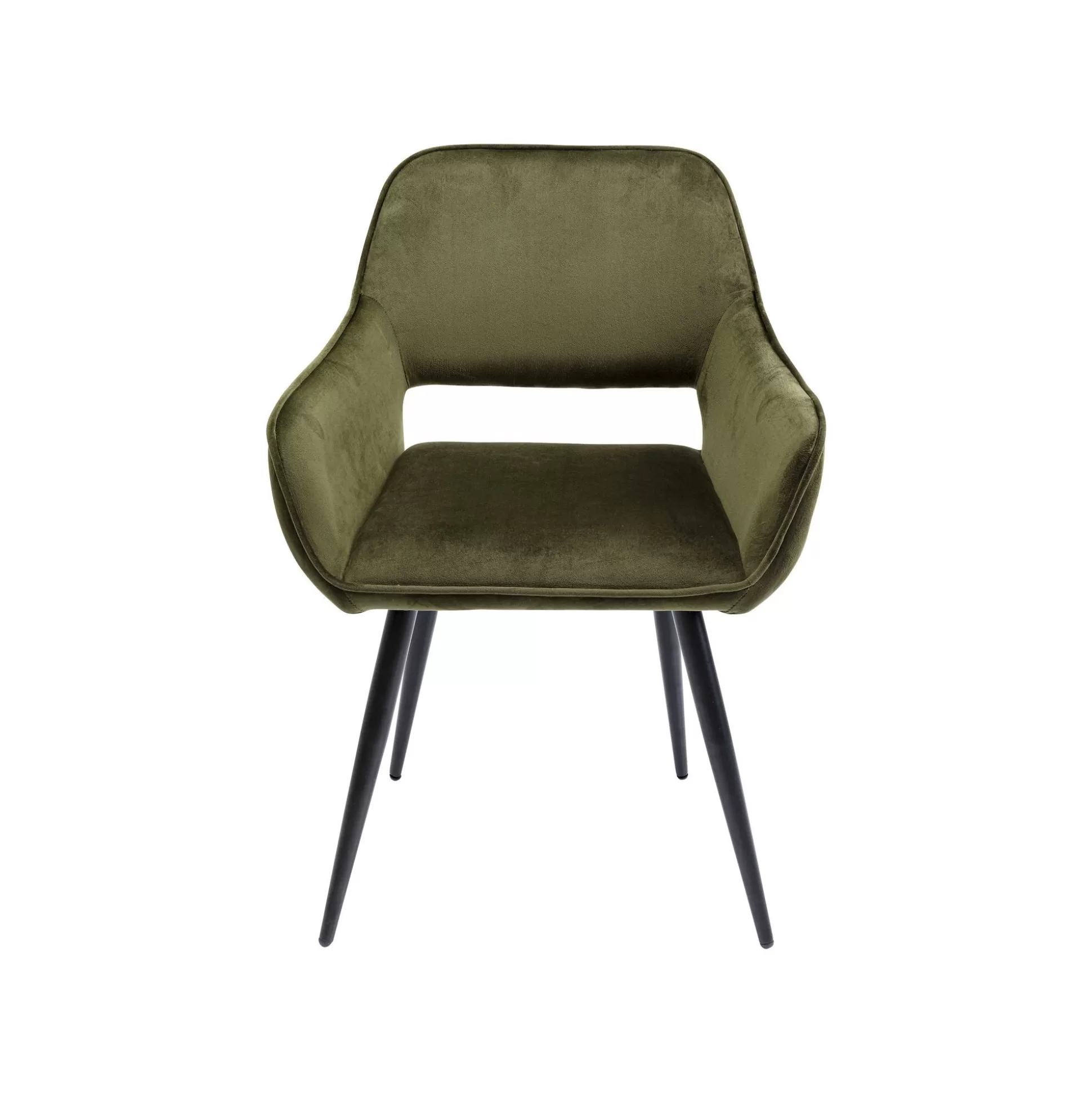 Chaise Avec Accoudoirs San Francisco Velours Vert Foncé ^KARE Design Flash Sale