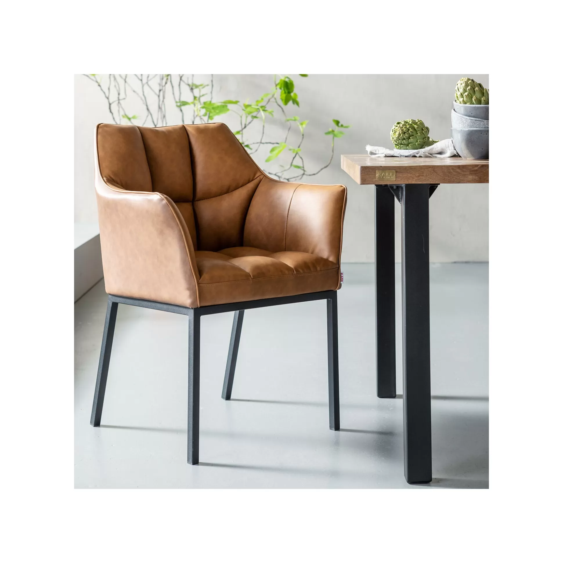 Chaise Avec Accoudoirs Thinktank Marron ^KARE Design Hot
