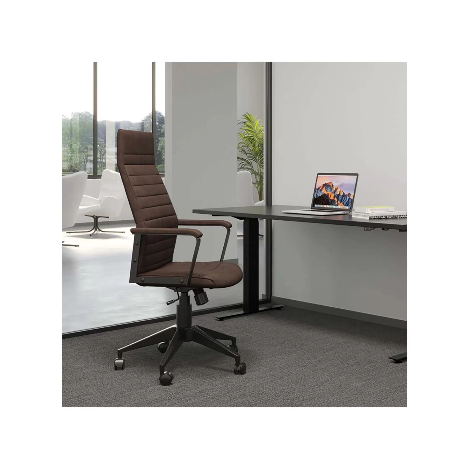 Chaise De Bureau Pivotante Labora Haute Marron Foncé ^KARE Design Best