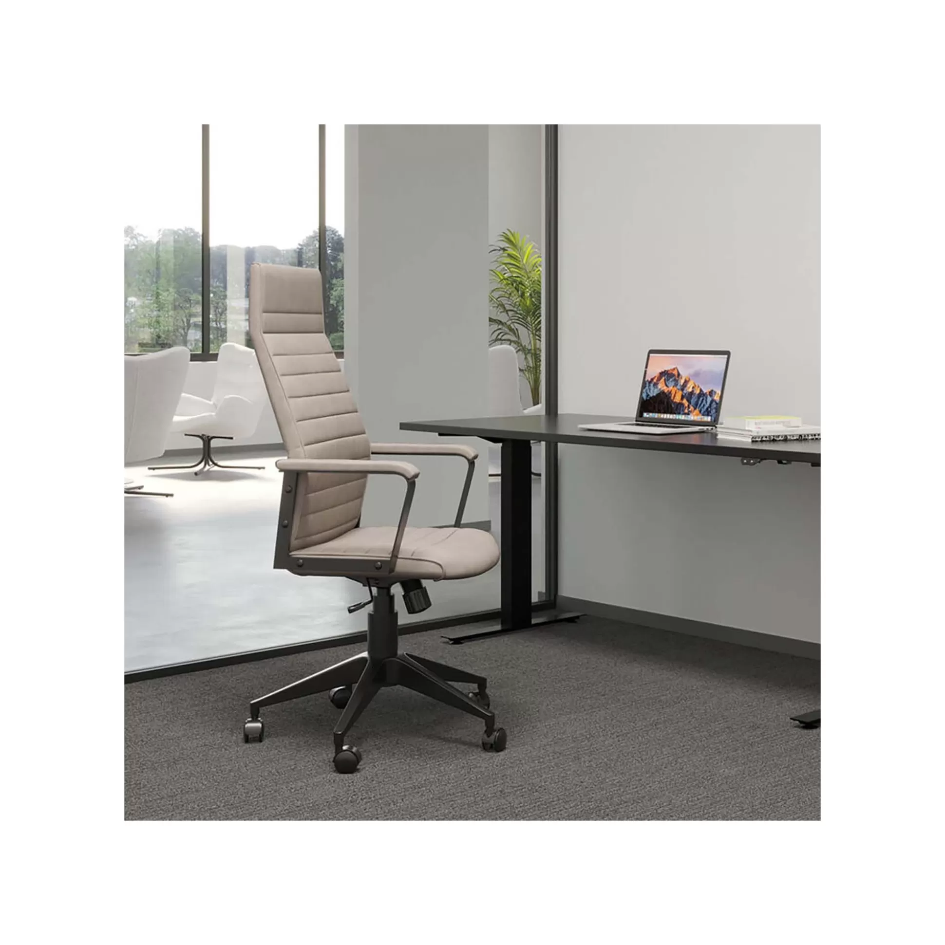 Chaise De Bureau Pivotante Labora Haute Taupe ^KARE Design Flash Sale