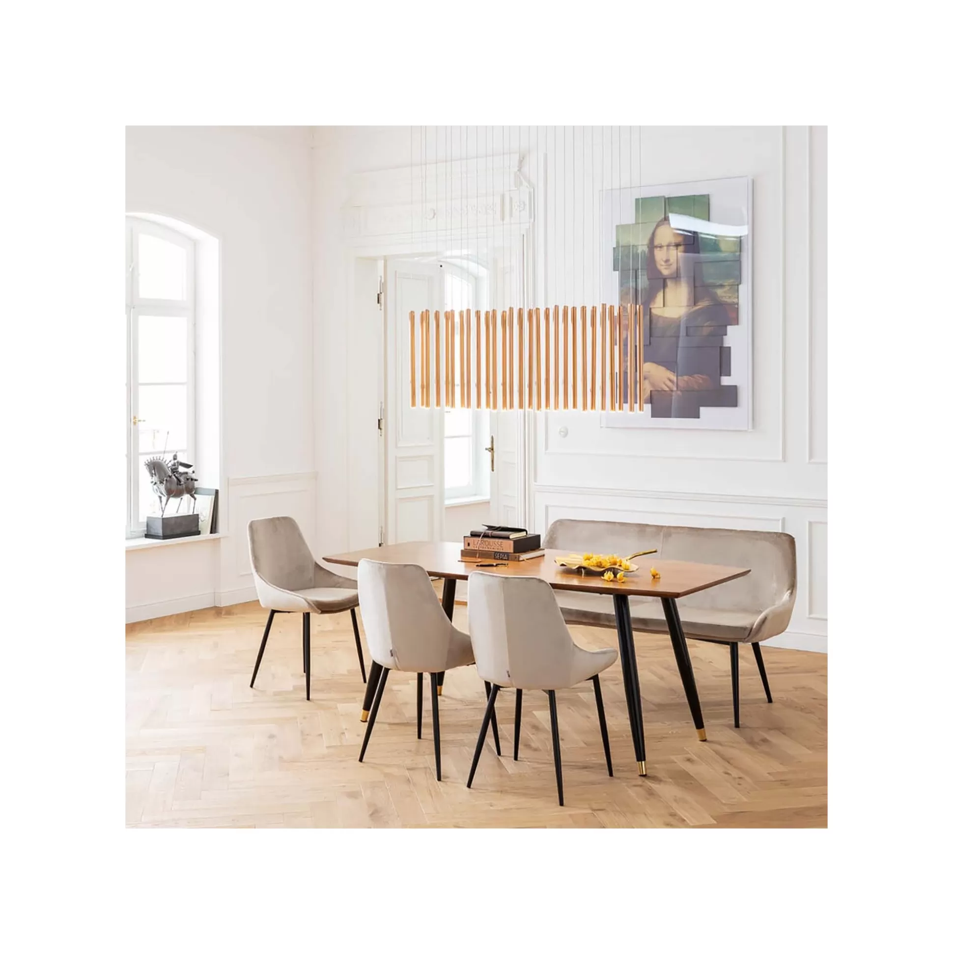 Chaise East Side Velours Beige ^KARE Design Store