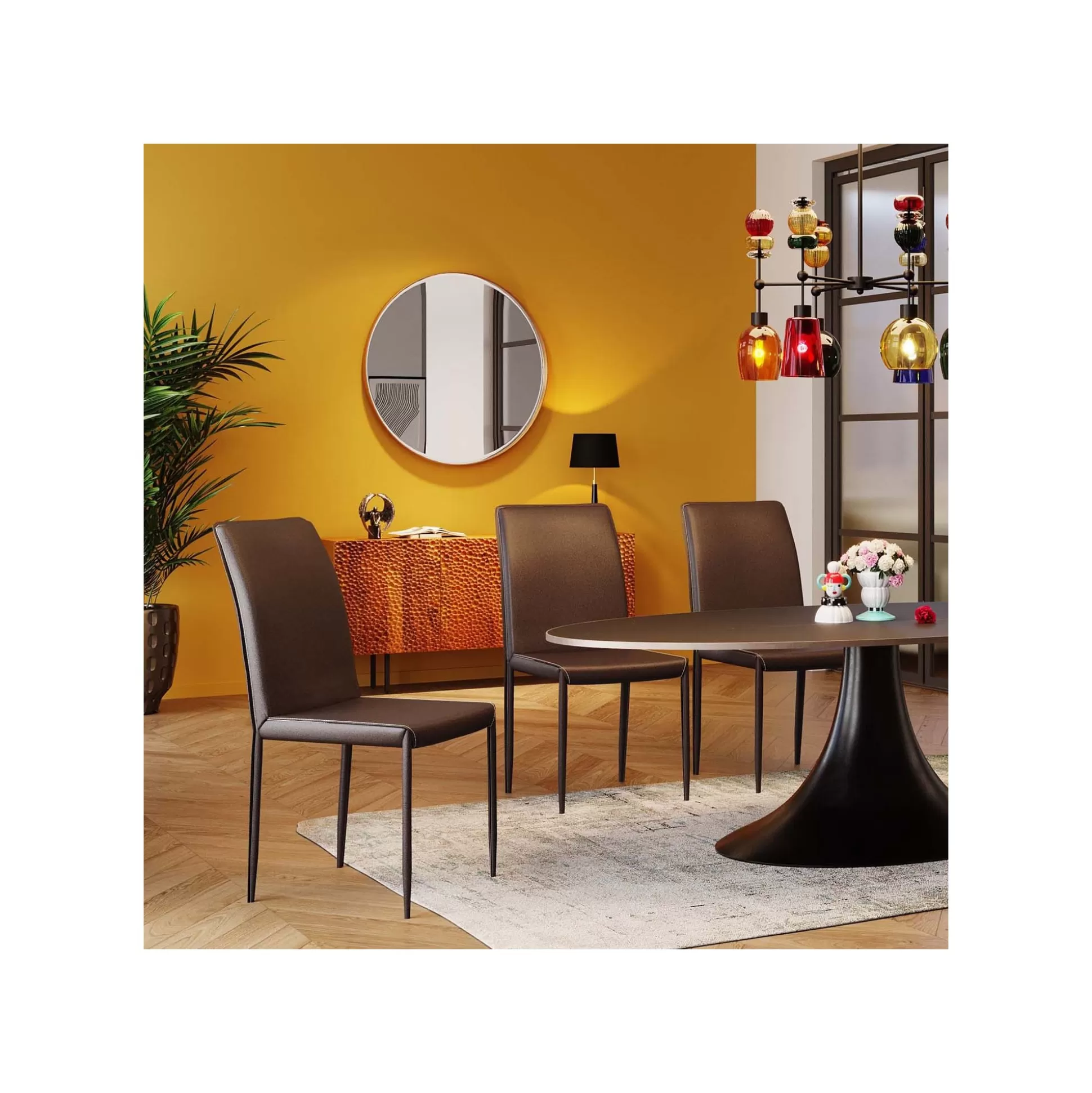 Chaise En Cuir Milano Marron ^KARE Design Flash Sale