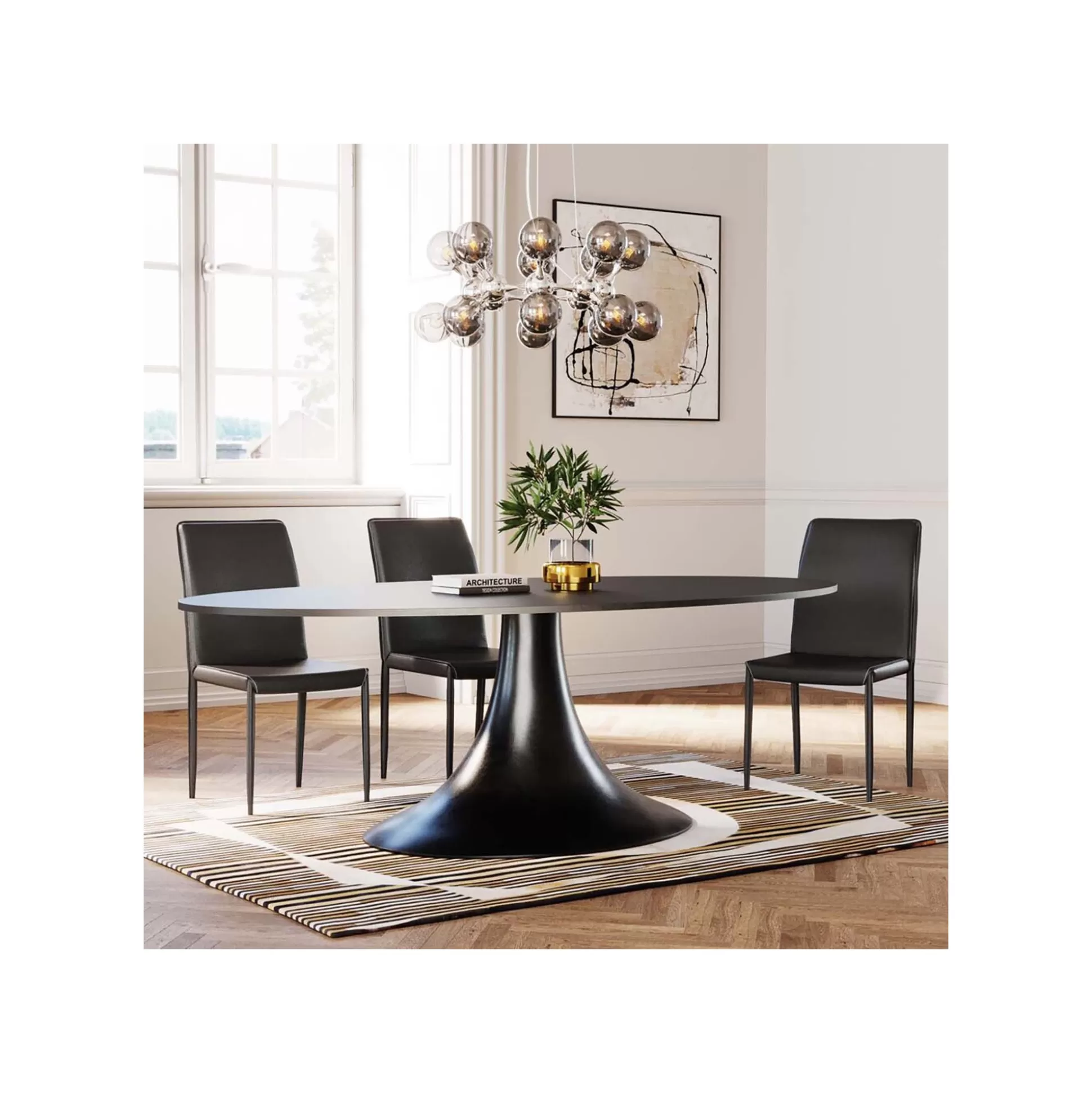 Chaise En Cuir Milano Noire ^KARE Design Store