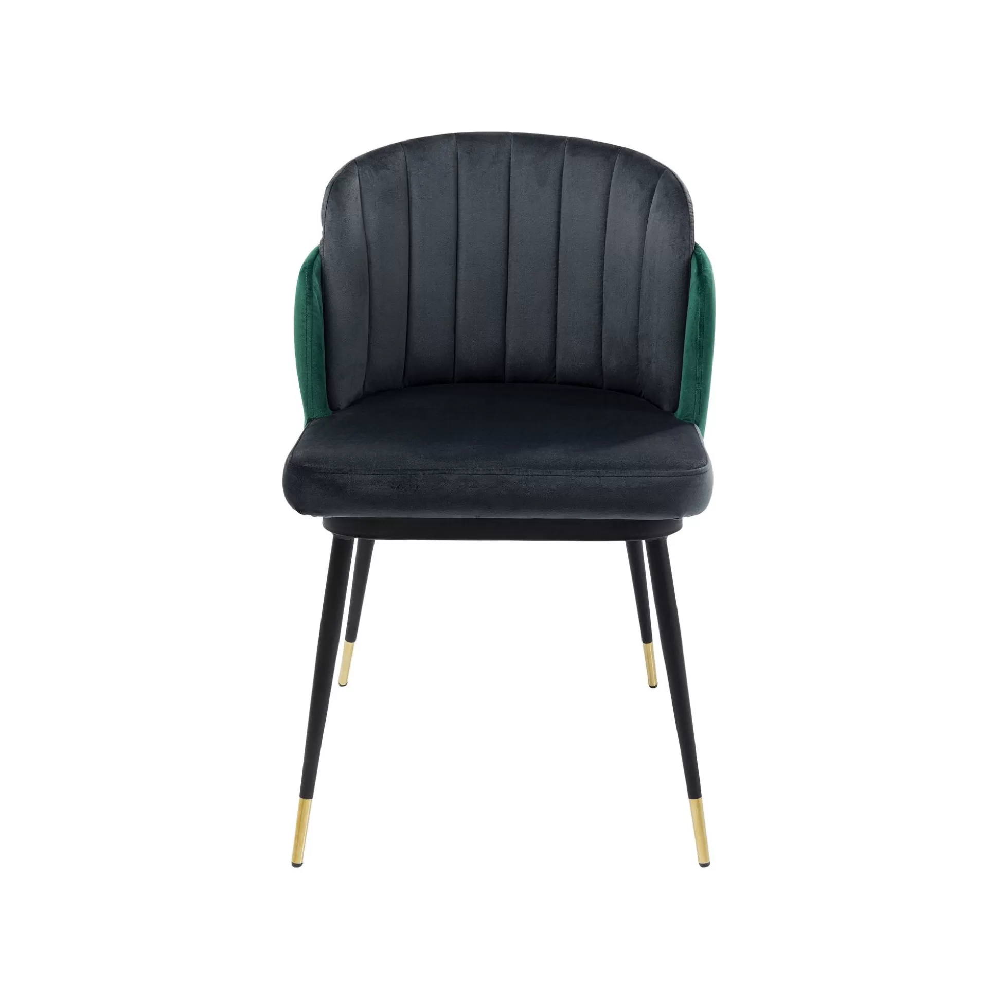 Chaise Hojas Velours Gris Et Vert ^KARE Design Hot