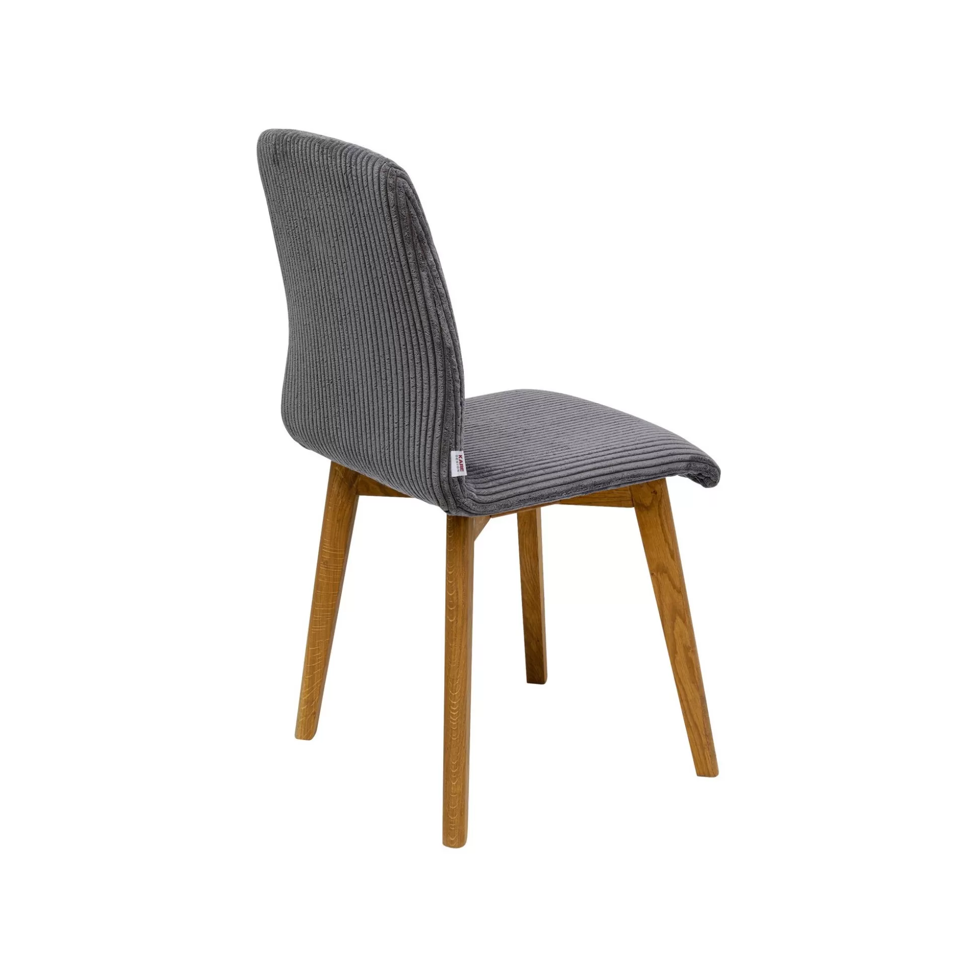 Chaise Lara Cord Côtelée Grise ^KARE Design Discount