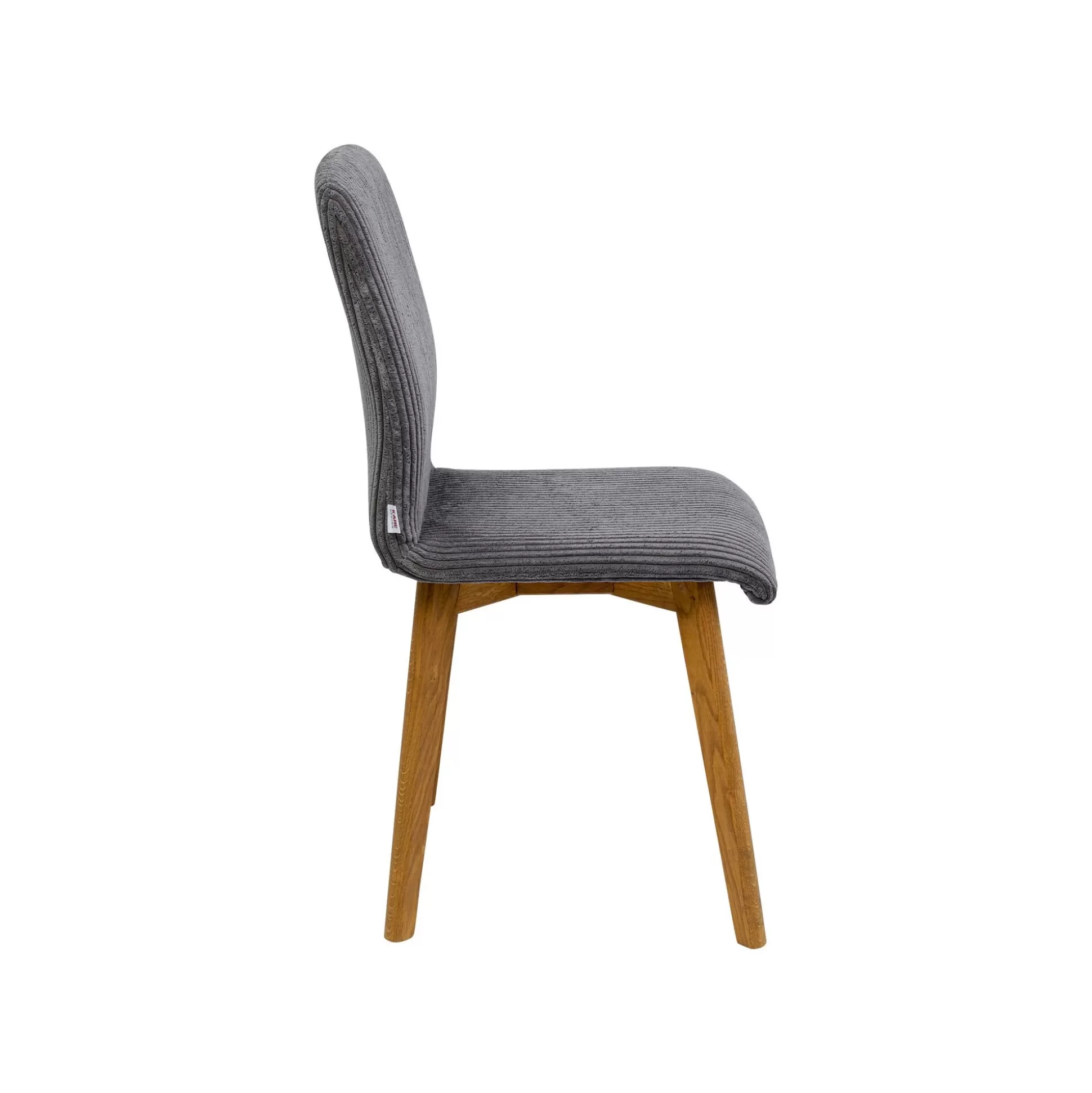 Chaise Lara Cord Côtelée Grise ^KARE Design Discount