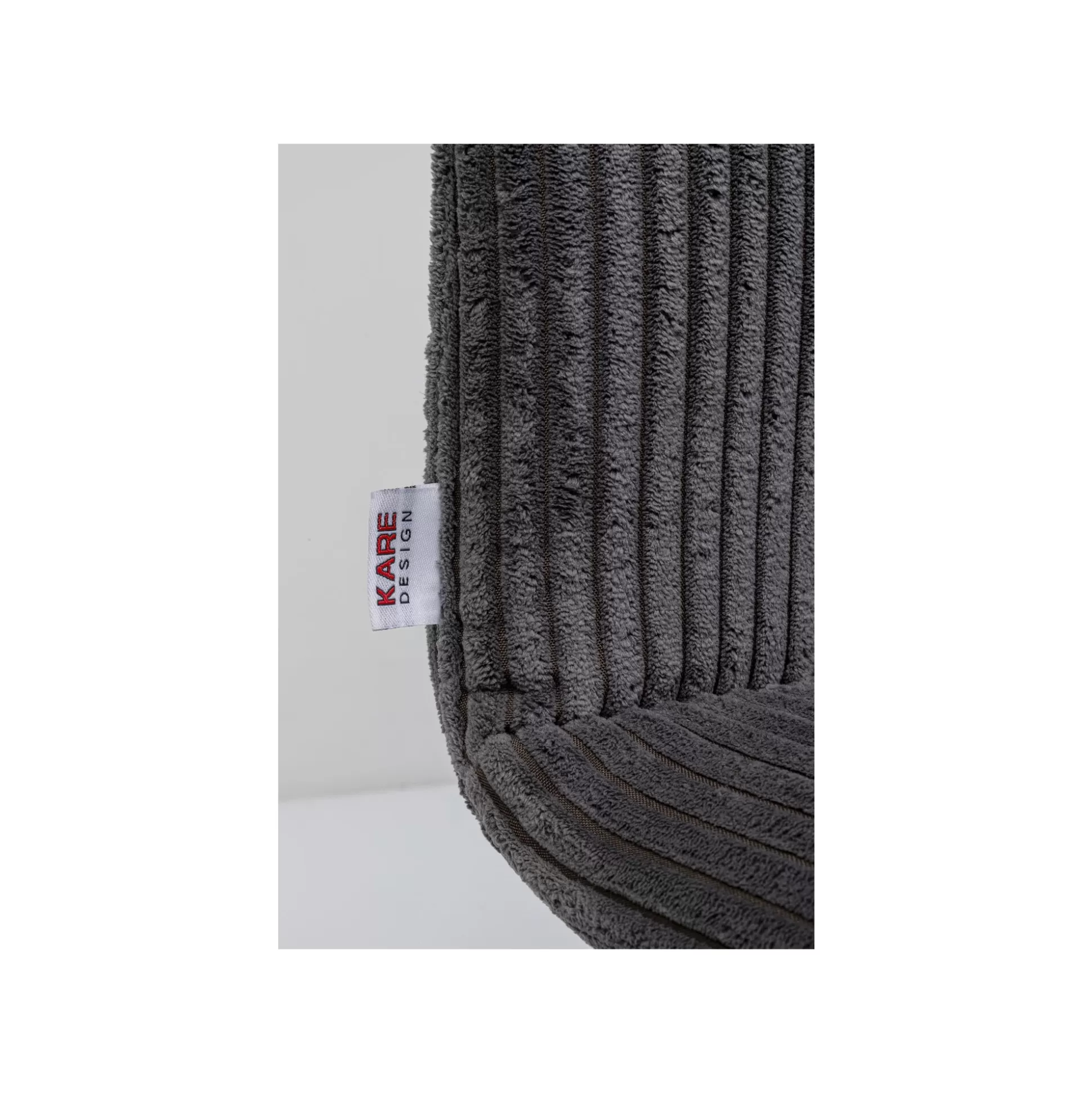 Chaise Lara Cord Côtelée Grise ^KARE Design Discount