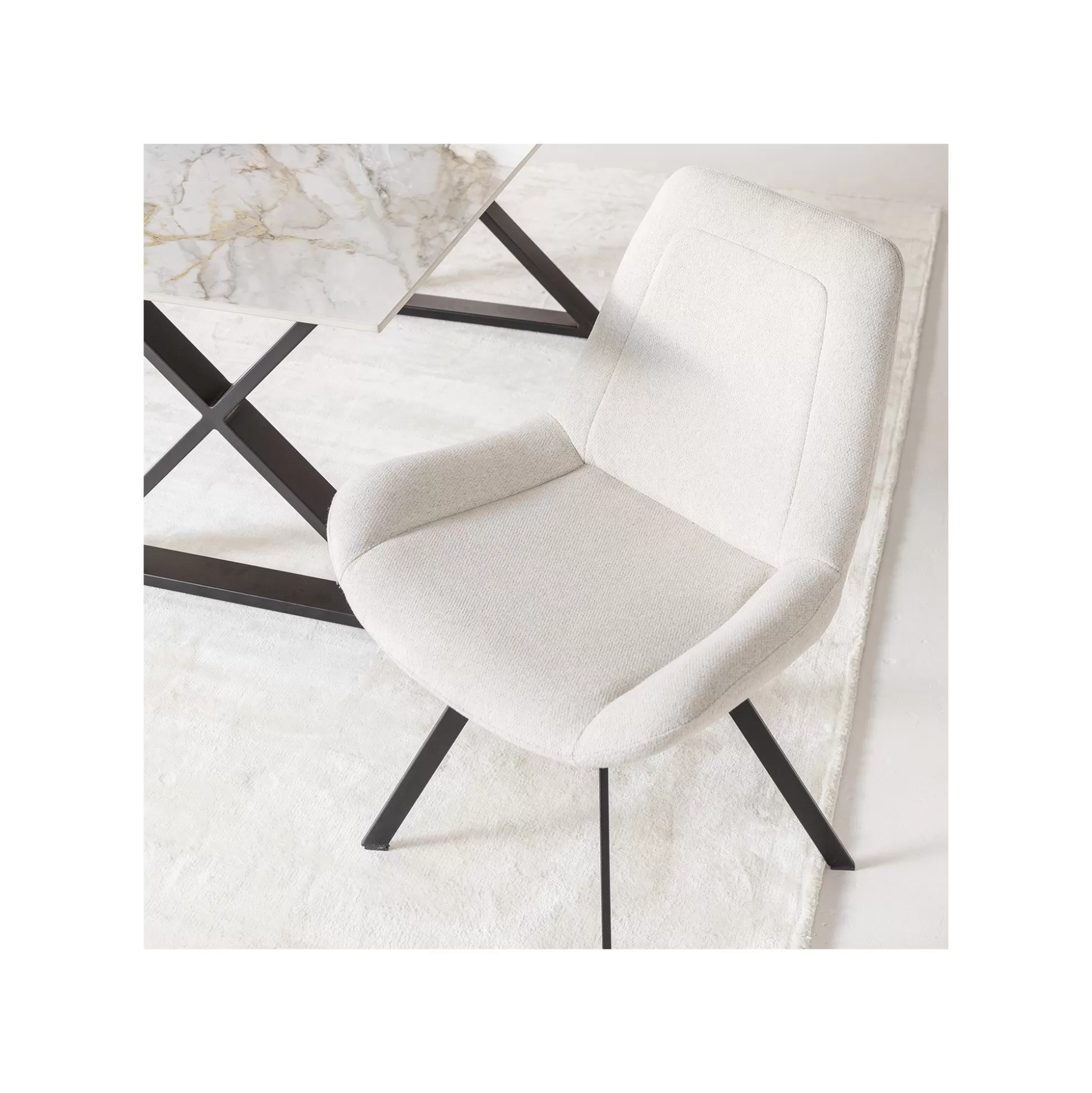 Chaise Pivotante Baron Crème ^KARE Design Clearance