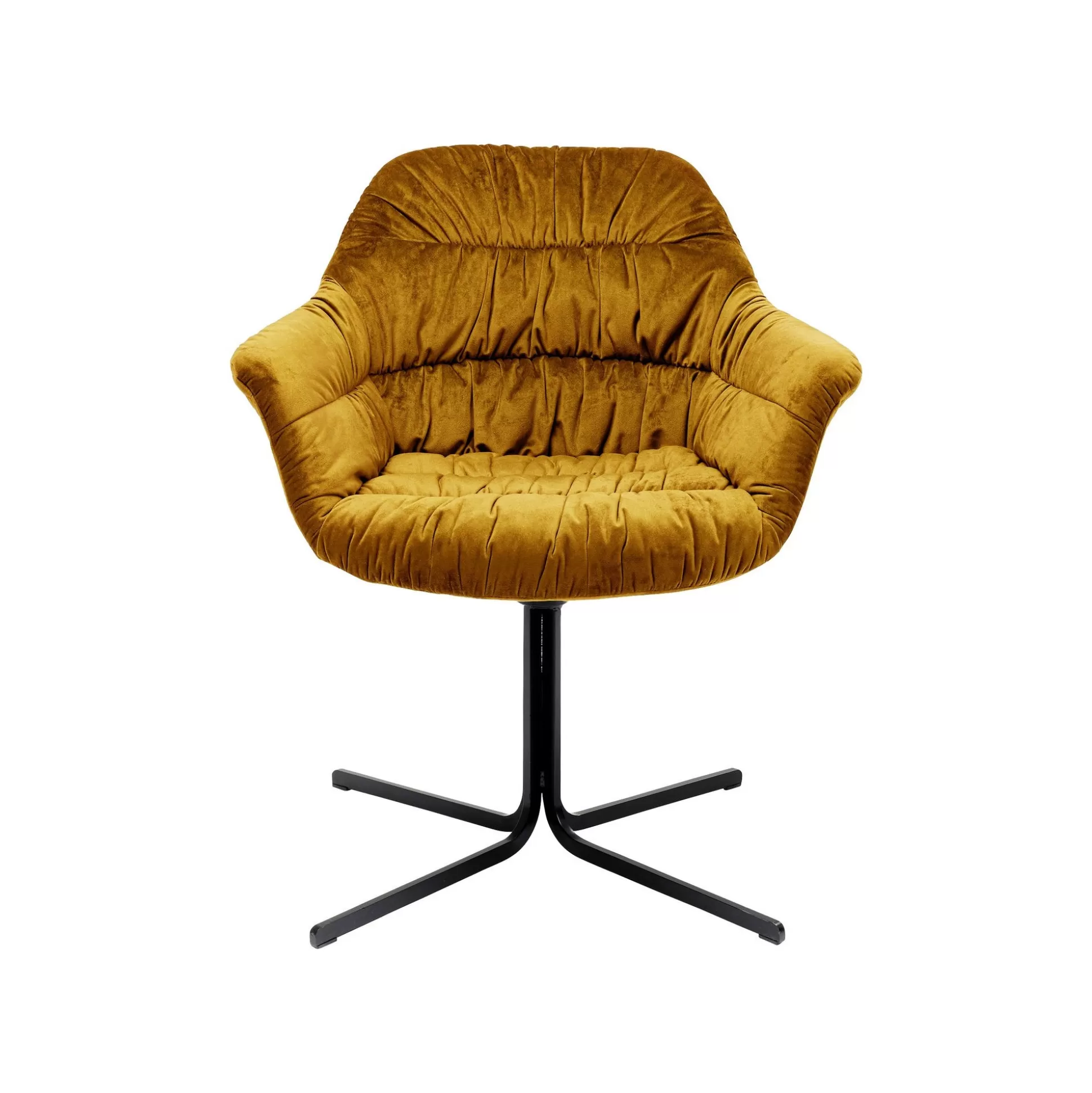 Chaise Pivotante Colmar Velours Jaune ^KARE Design New