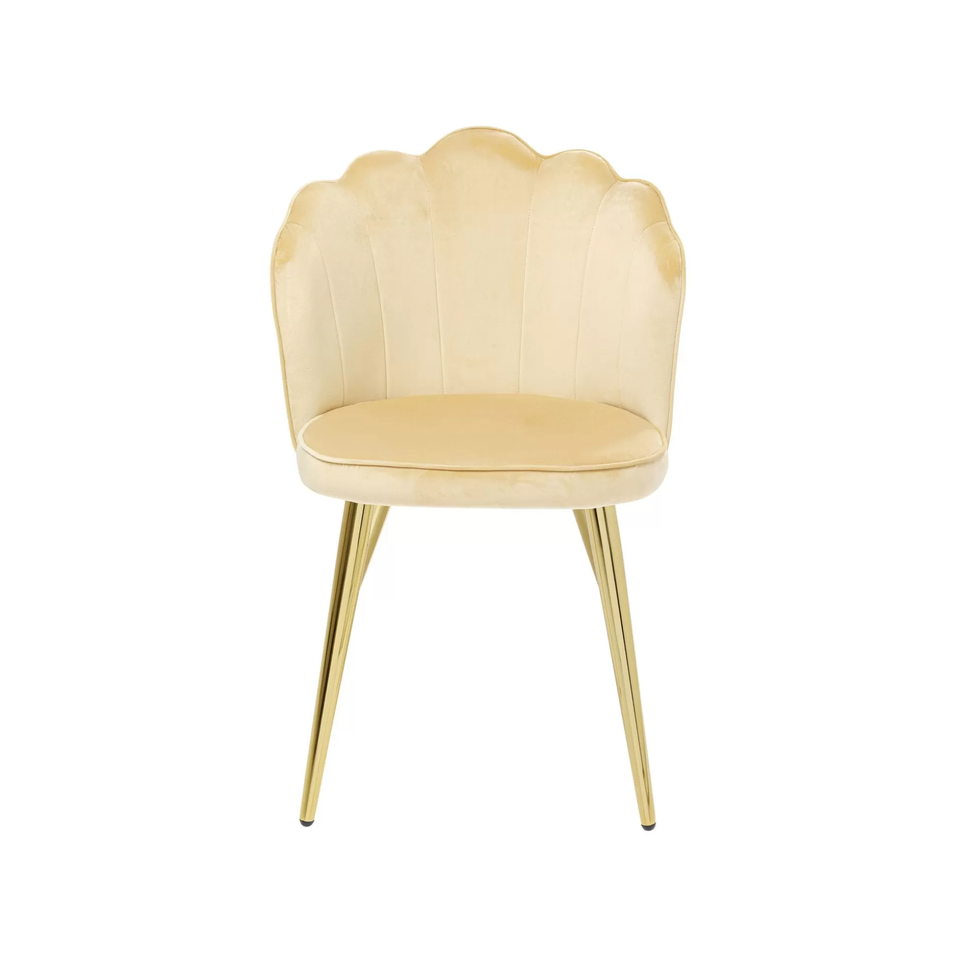 Chaise Princess Velours Beige Et Dorée ^KARE Design Shop