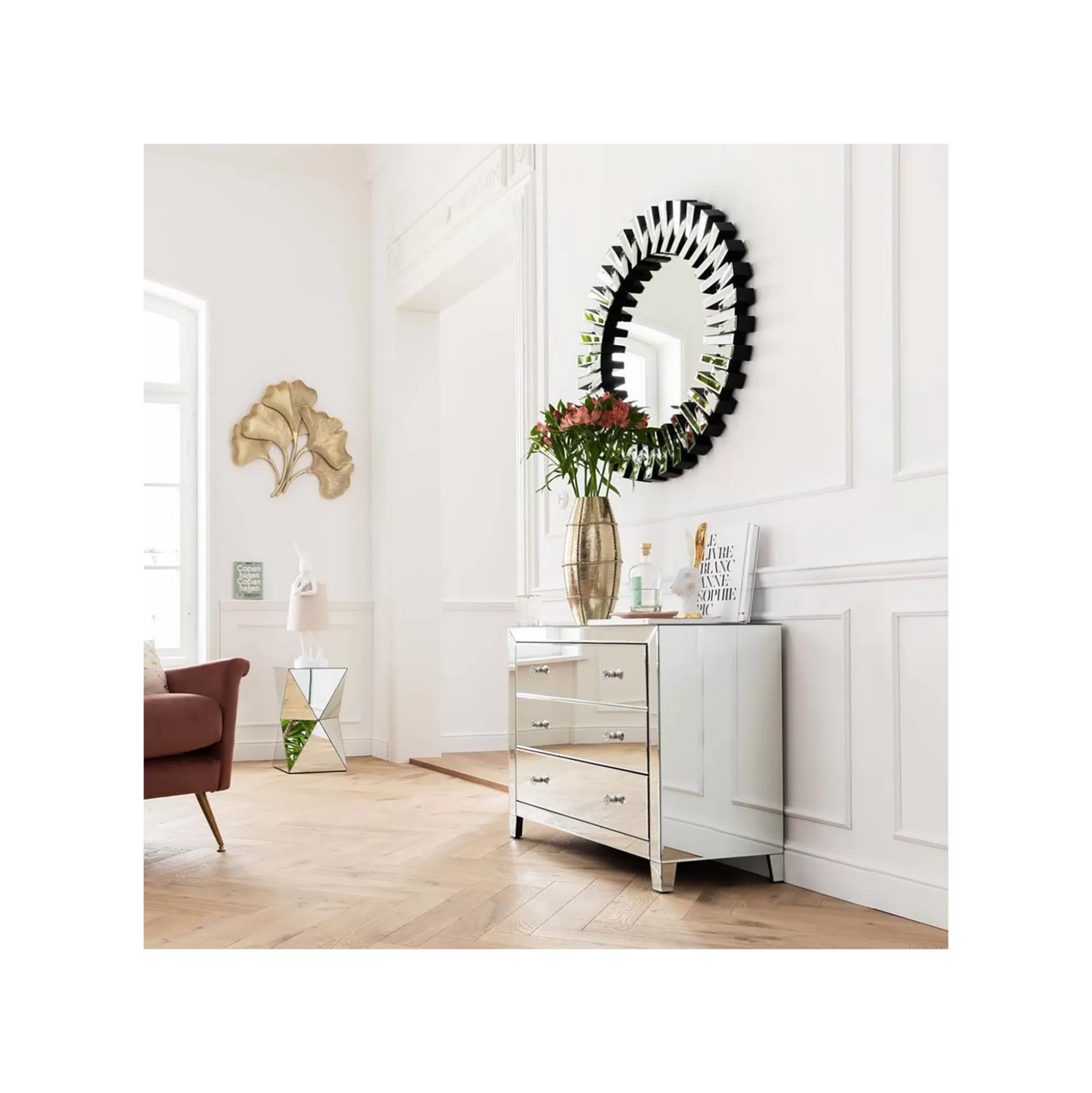 Commode Luxury Argent 3 Tiroirs ^KARE Design Best Sale