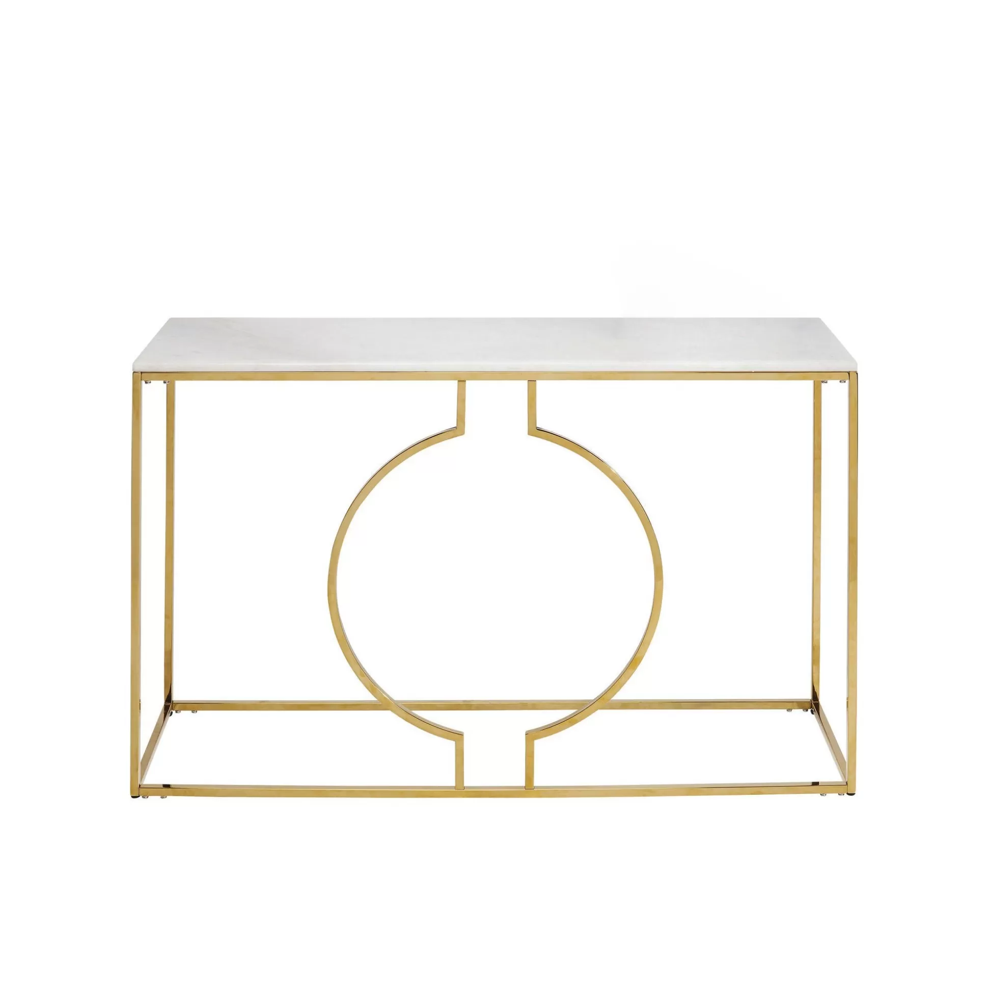 Console Miami Loft 120x35cm Blanche Et Dorée ^KARE Design Outlet