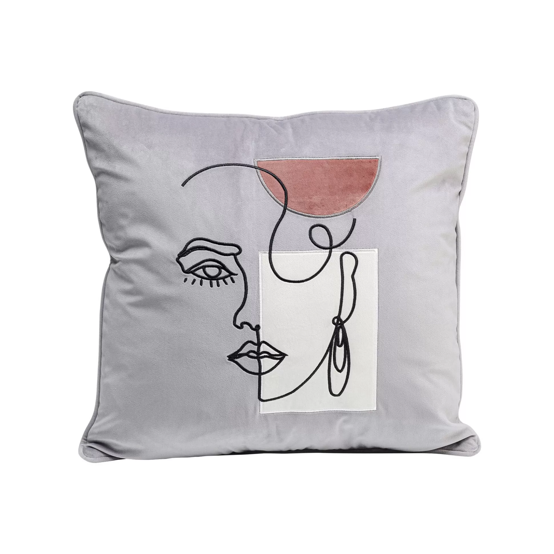 Coussin Gris Visage Femme ^KARE Design Cheap