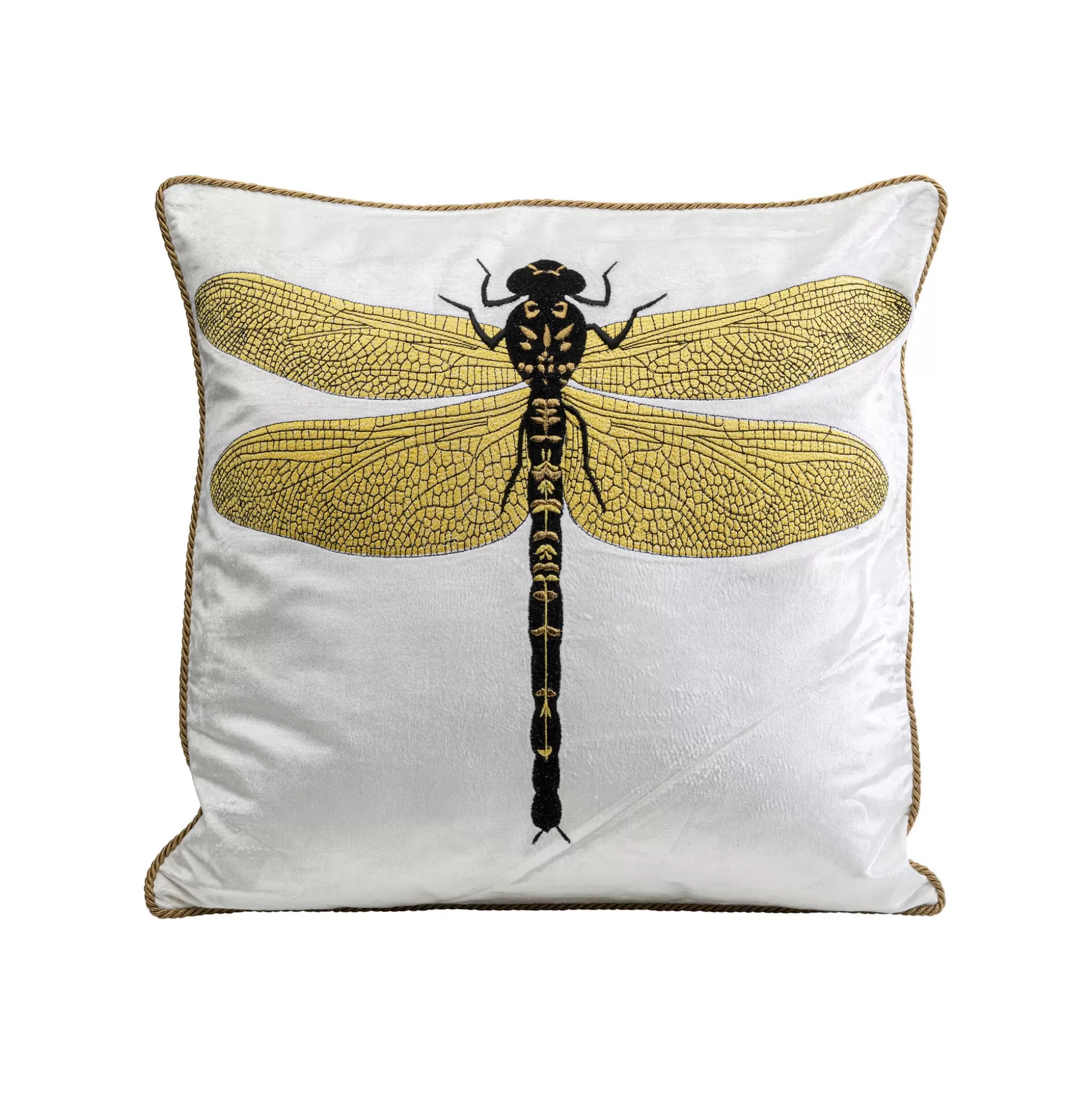 Coussin Libellule 40x40cm Blanc ^KARE Design New
