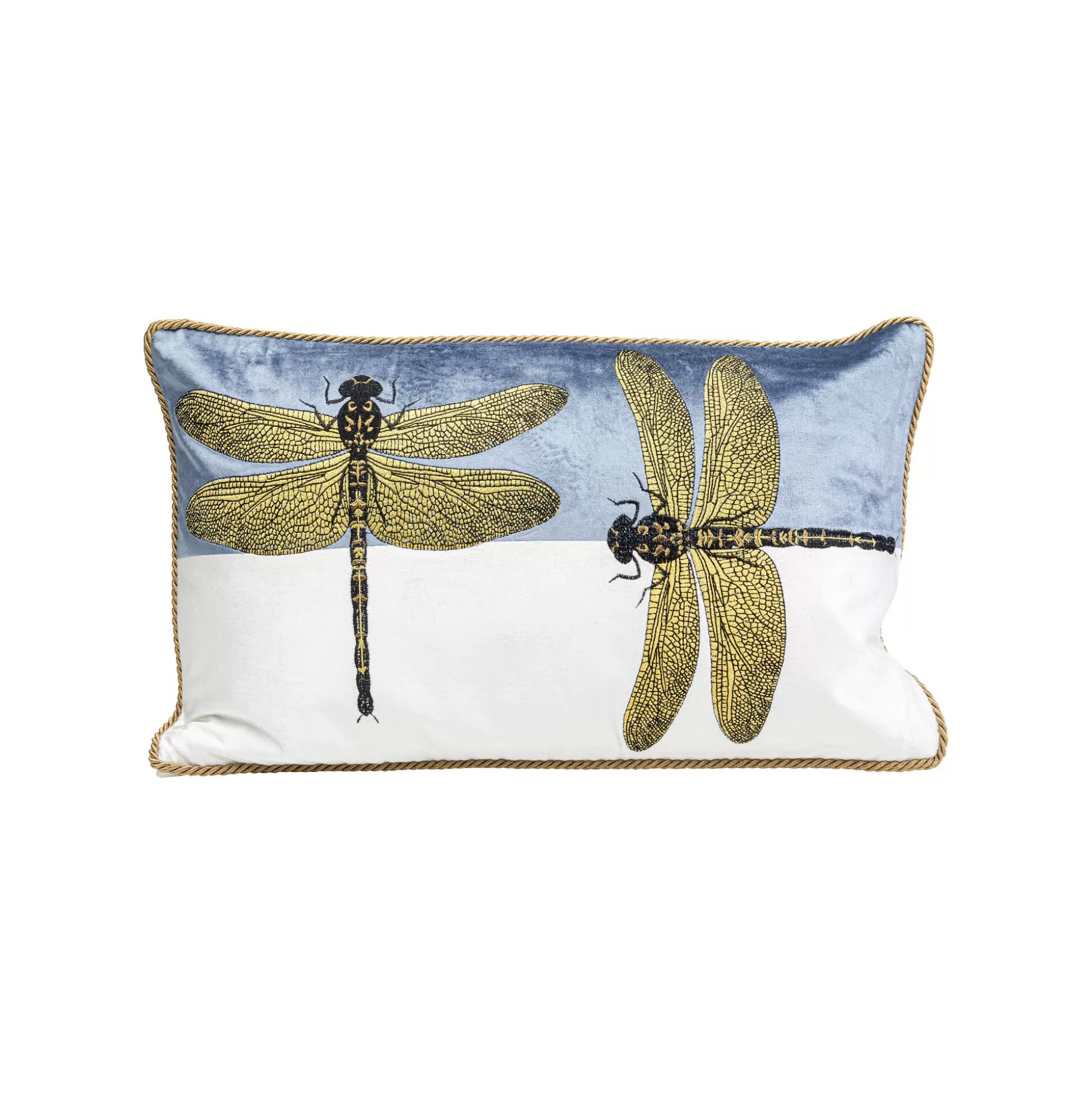 Coussin Libellules 50x30cm Blanc Et Bleu ^KARE Design Best Sale