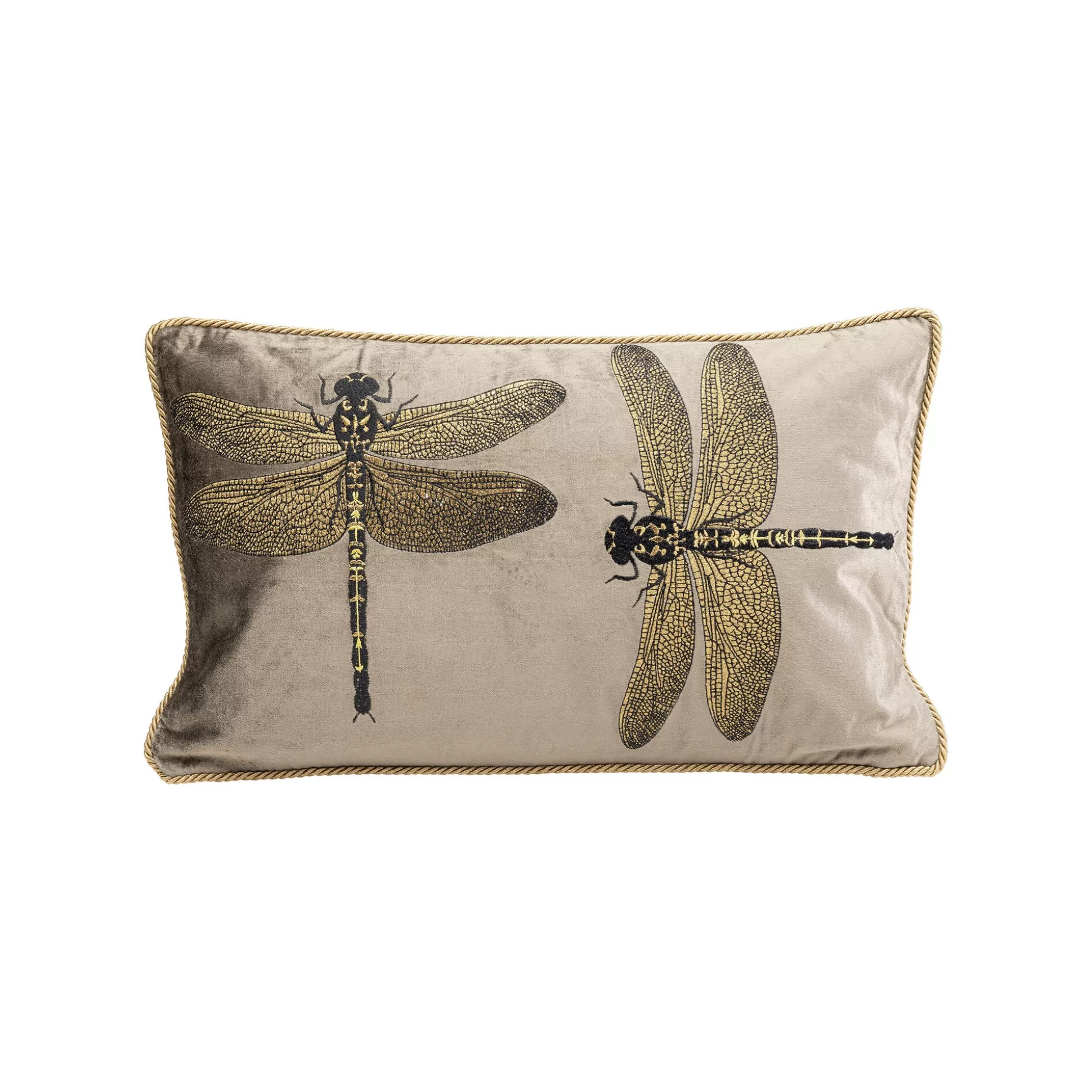 Coussin Libellules 50x30cm Marron ^KARE Design Flash Sale