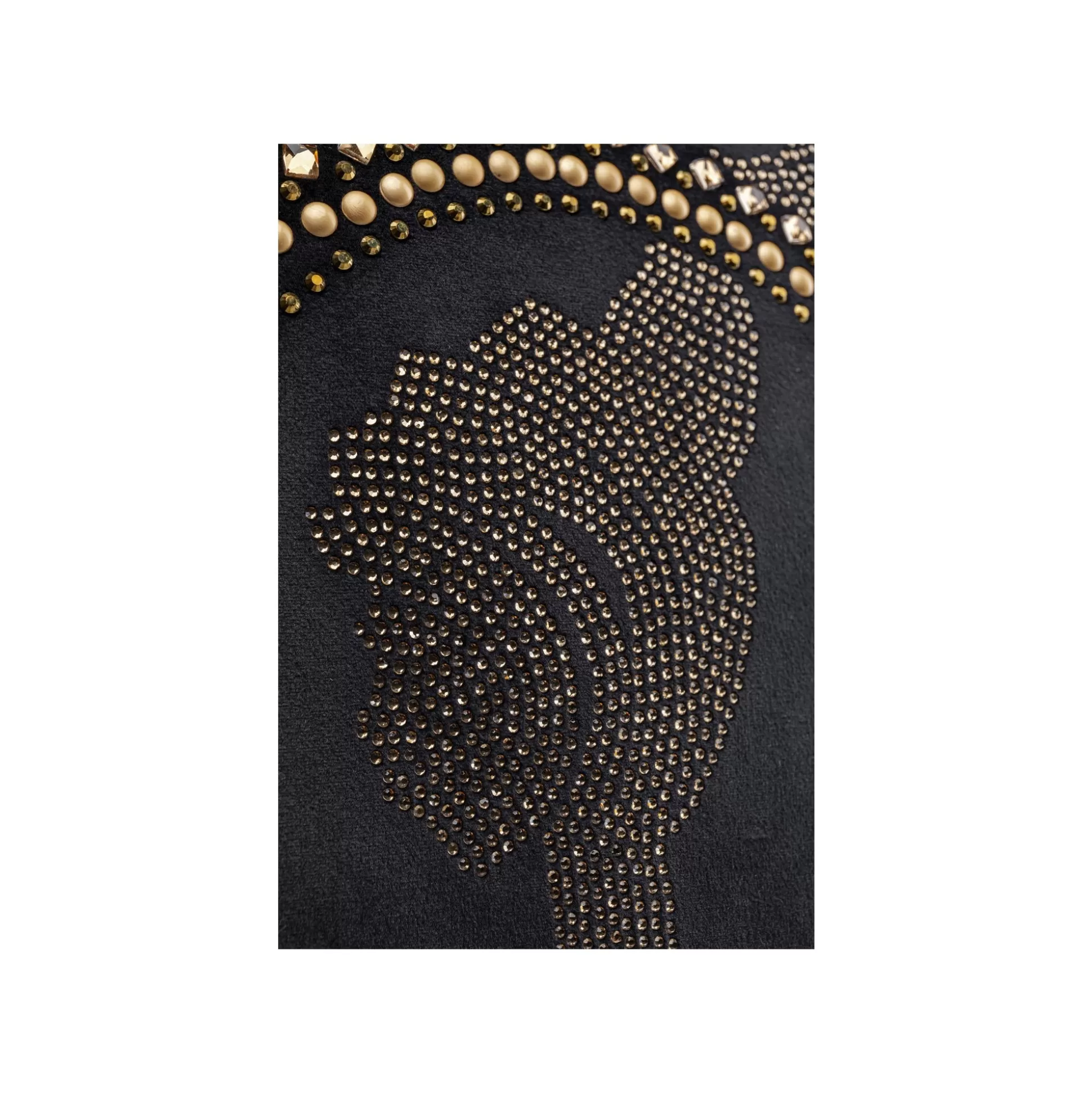 Coussin Noir Médaillon Strass ^KARE Design Shop