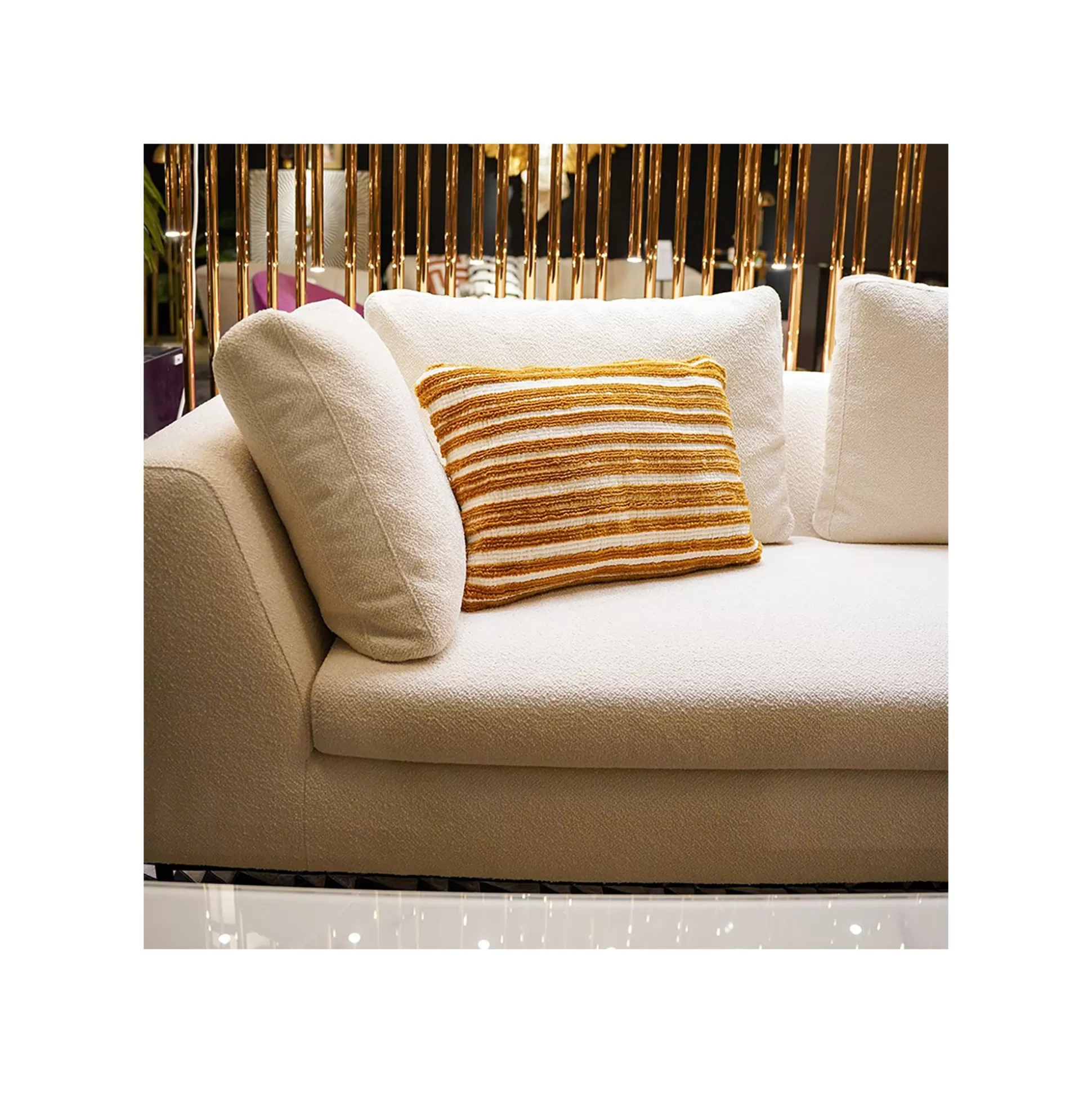 Coussin Rayures Orange Et Blanc ^KARE Design Cheap
