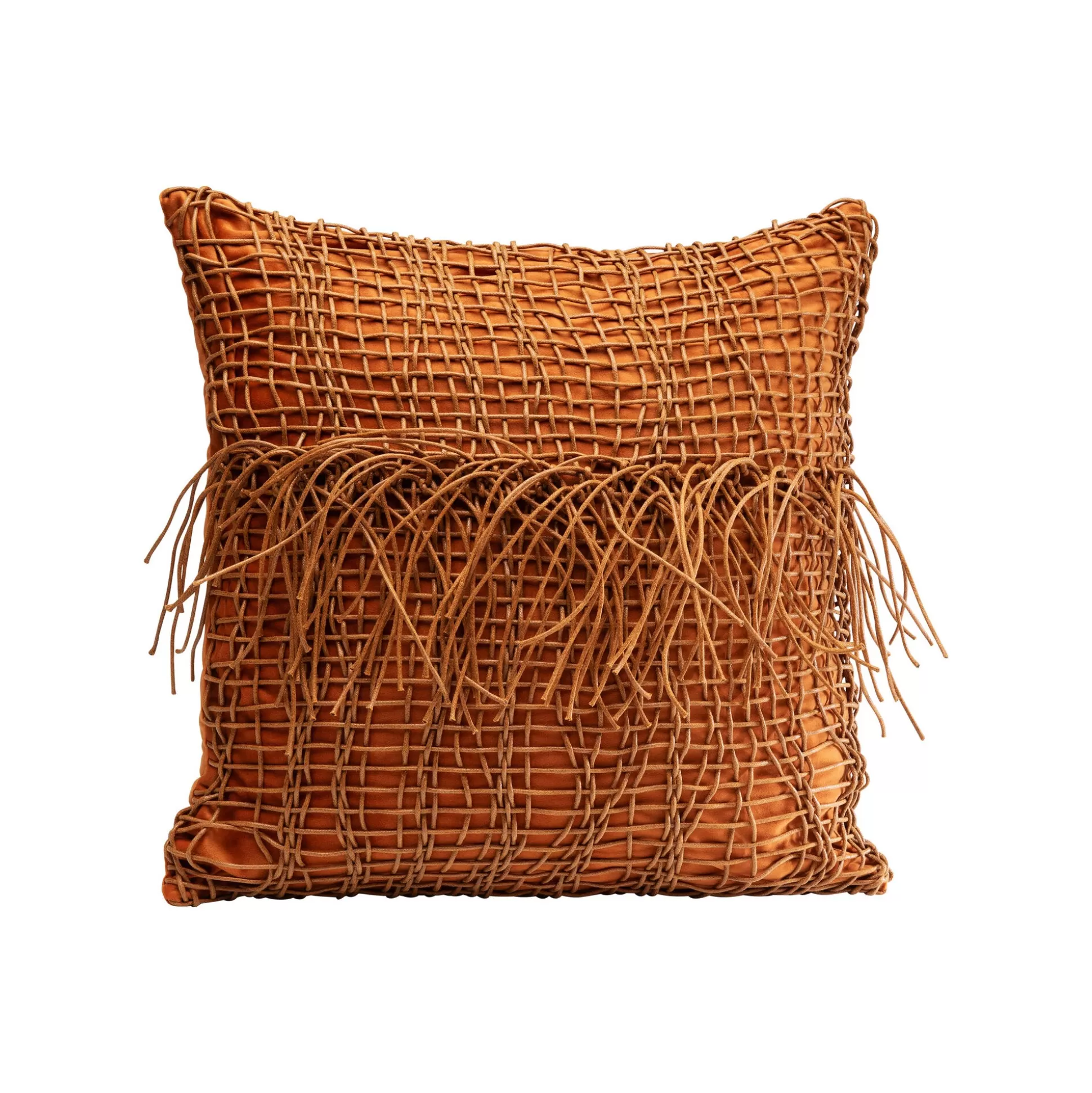 Coussin Zoe Orange Franges ^KARE Design Shop