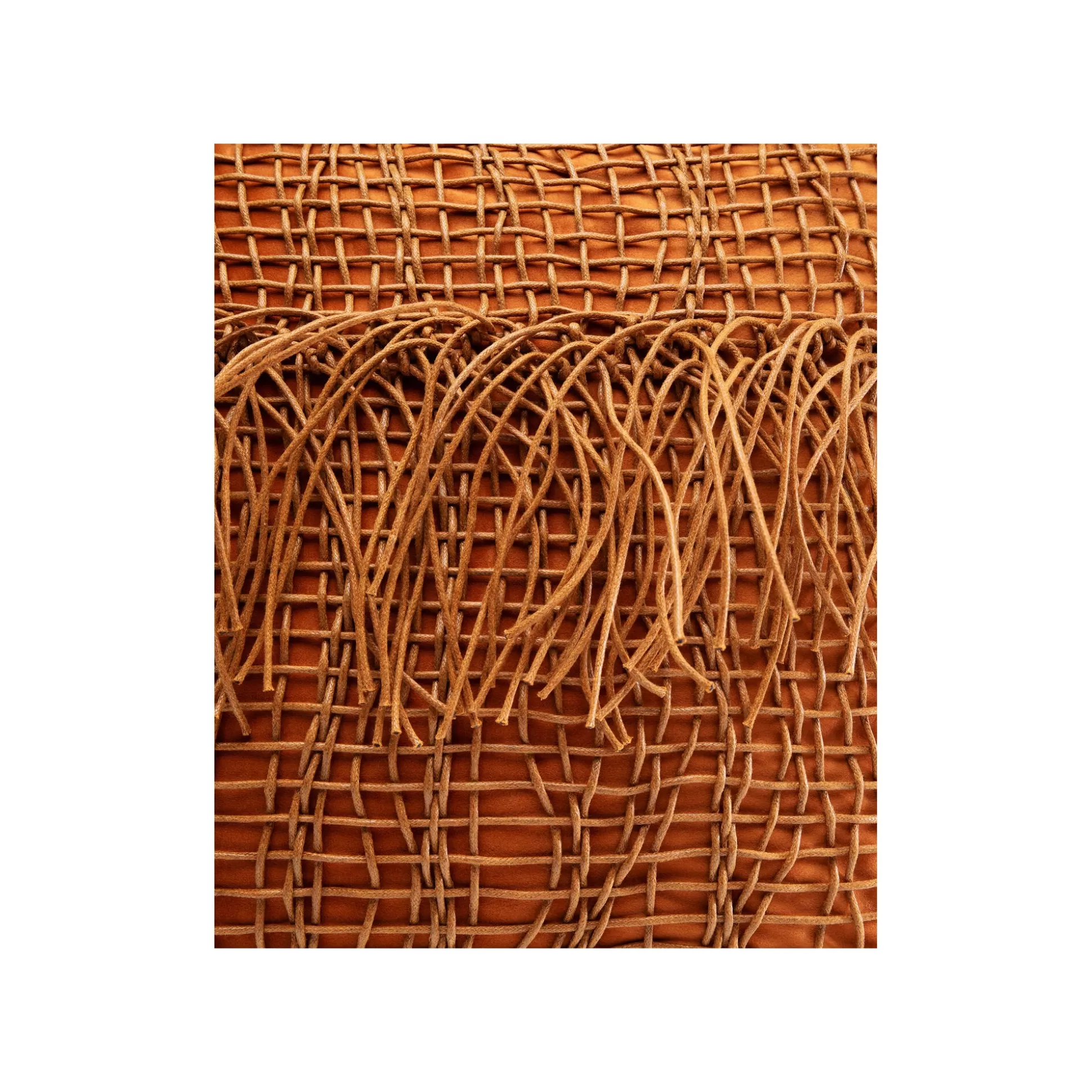 Coussin Zoe Orange Franges ^KARE Design Shop