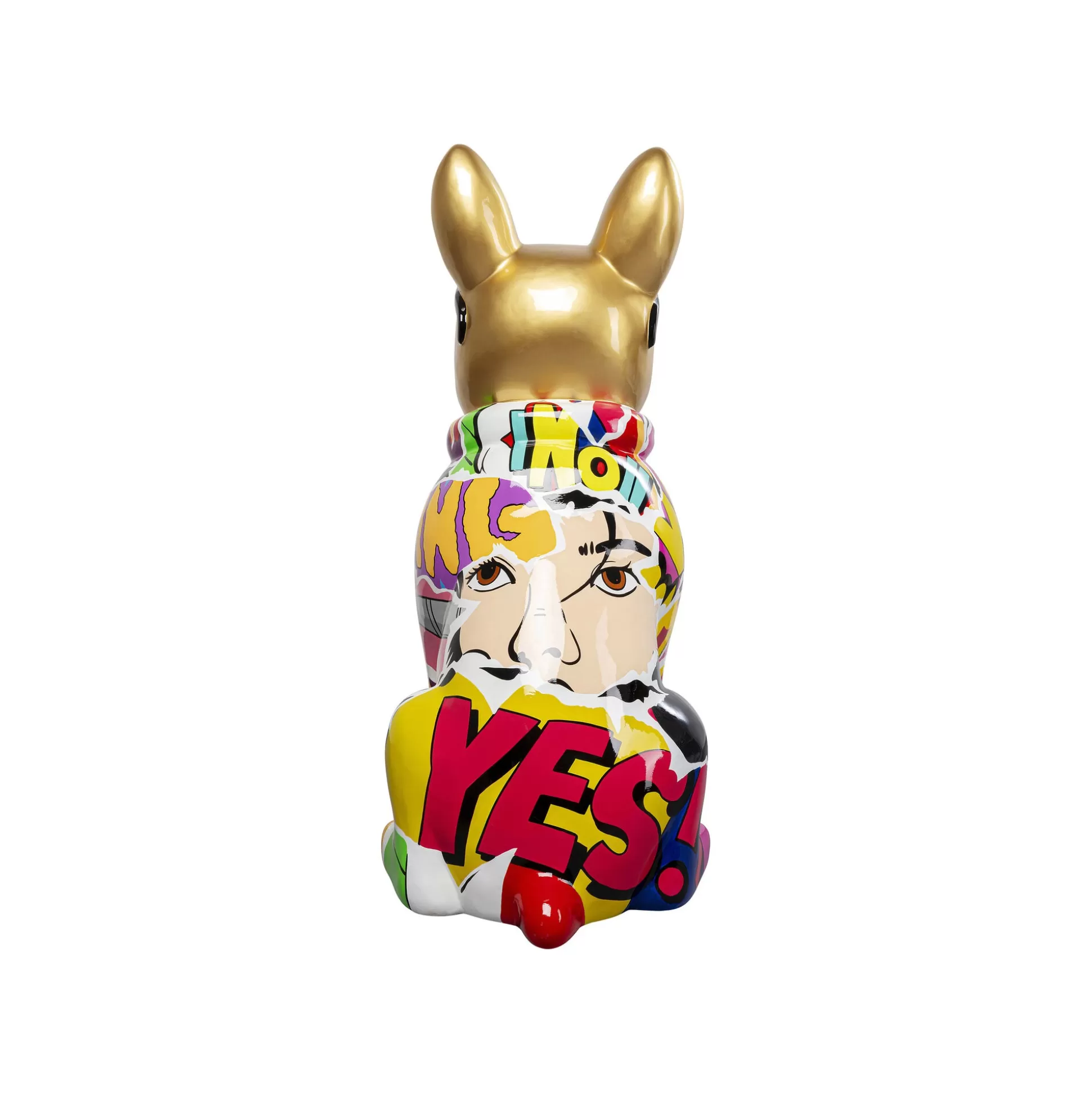 Déco Bouledogue Doré Graffiti Lunettes XL 152cm ^KARE Design Clearance