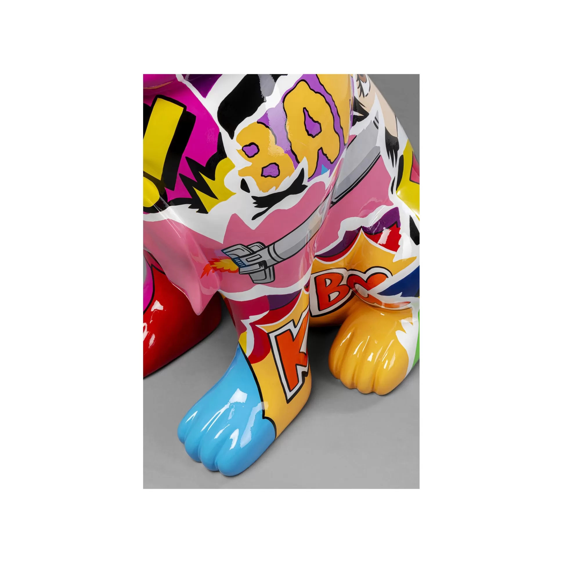 Déco Bouledogue Doré Graffiti Lunettes XL 152cm ^KARE Design Clearance